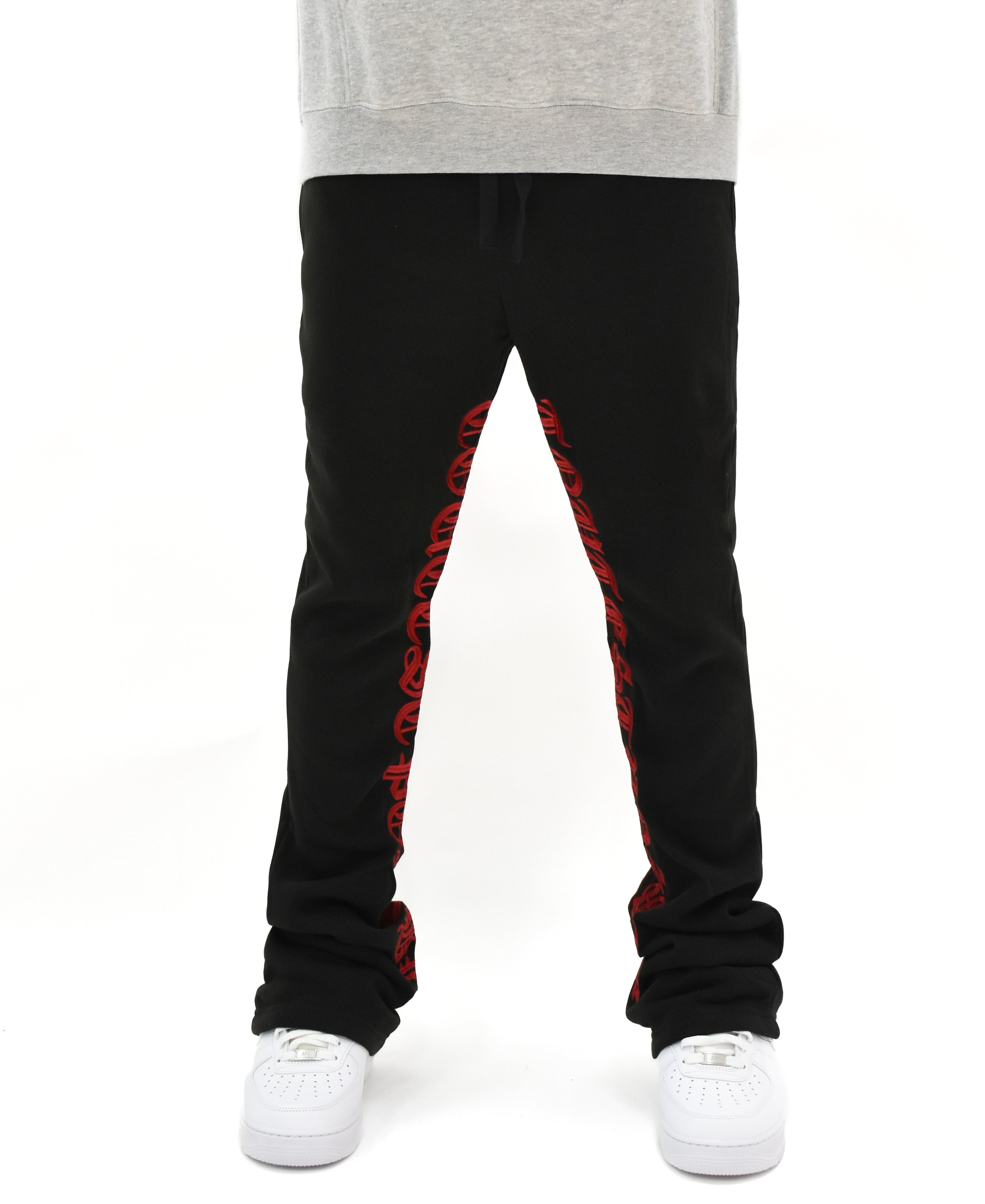 S202 Embroidered Stacked Sweatpants