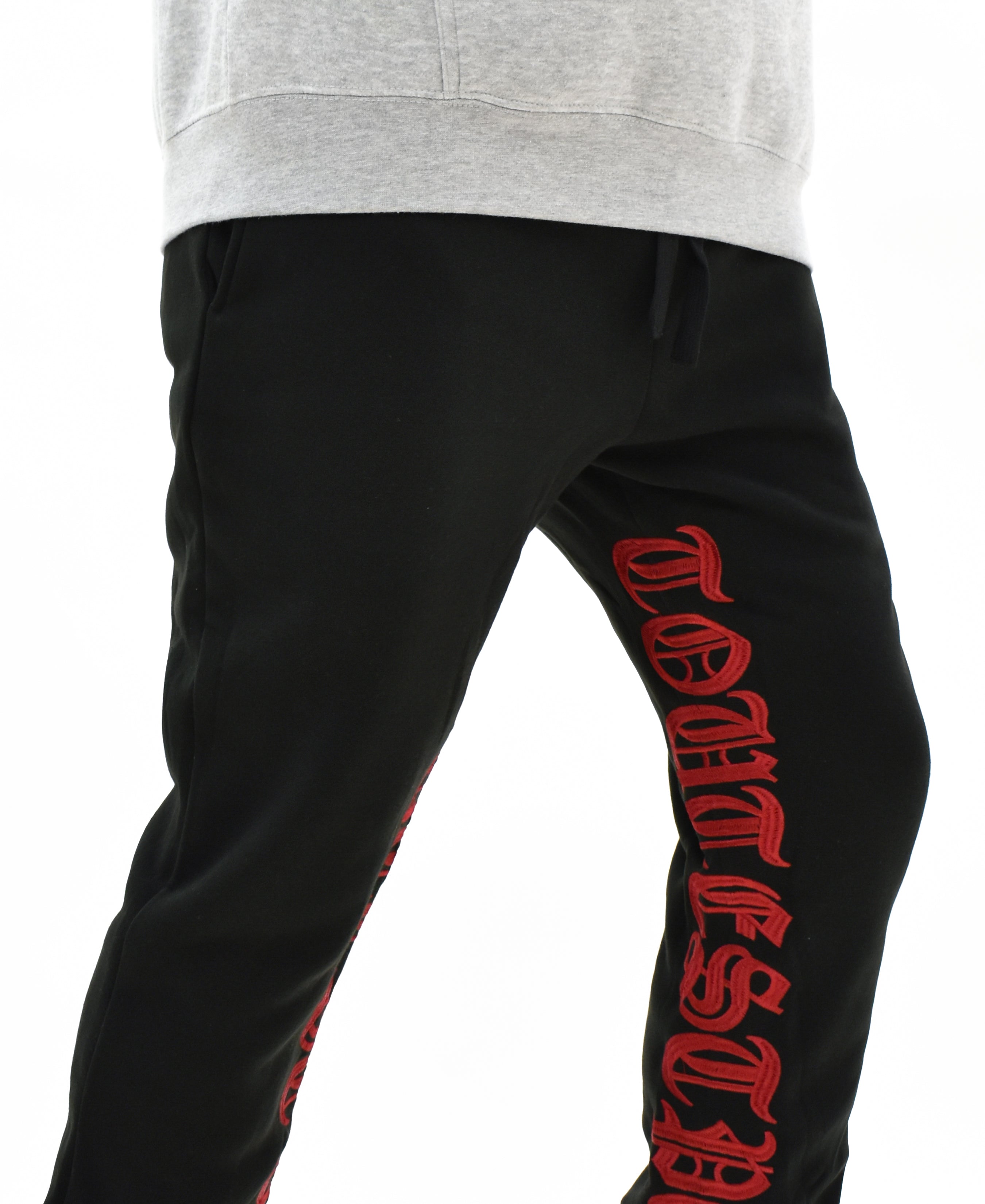 S202 Embroidered Stacked Sweatpants
