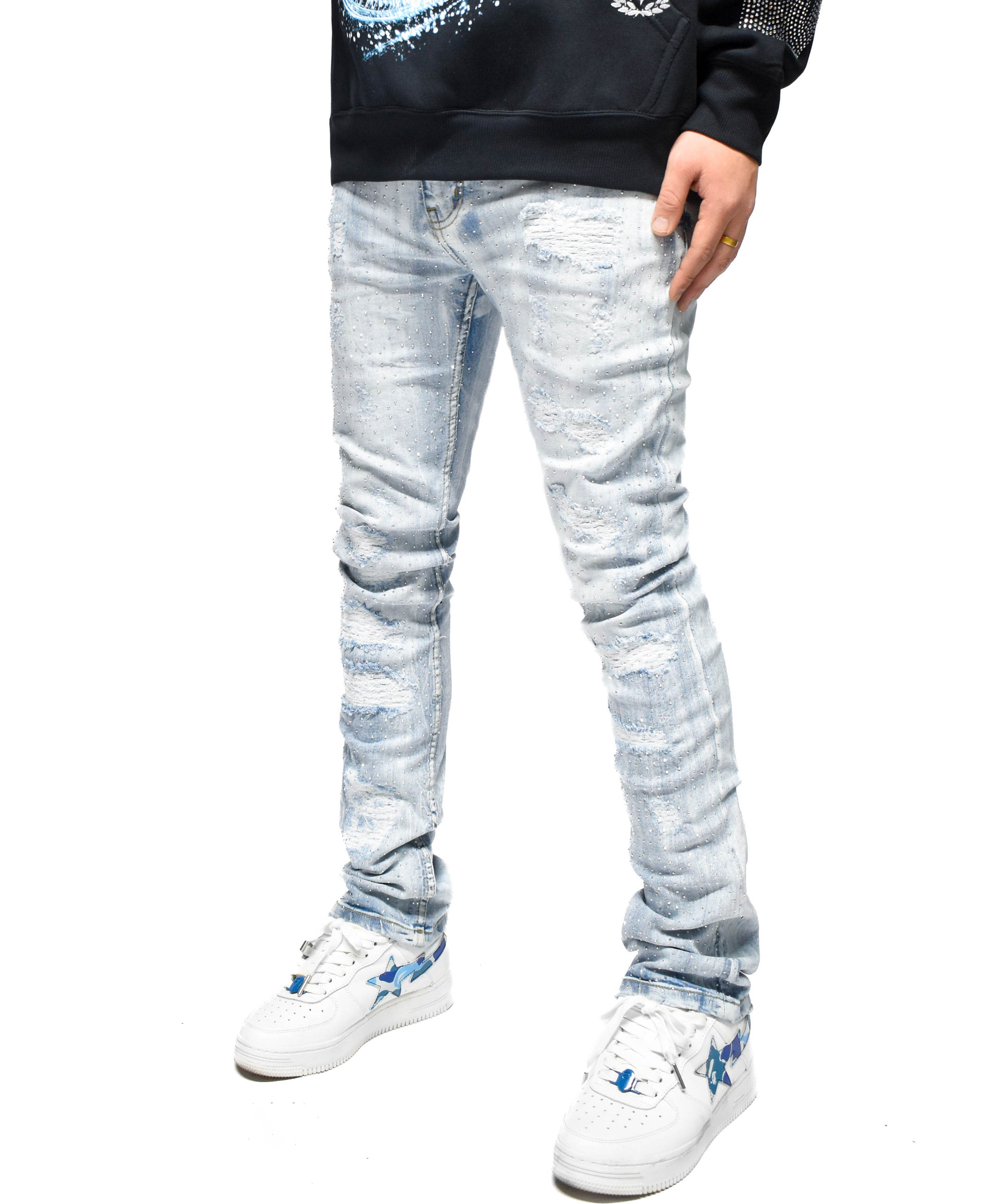 FW33293 Ripped Stone Denim