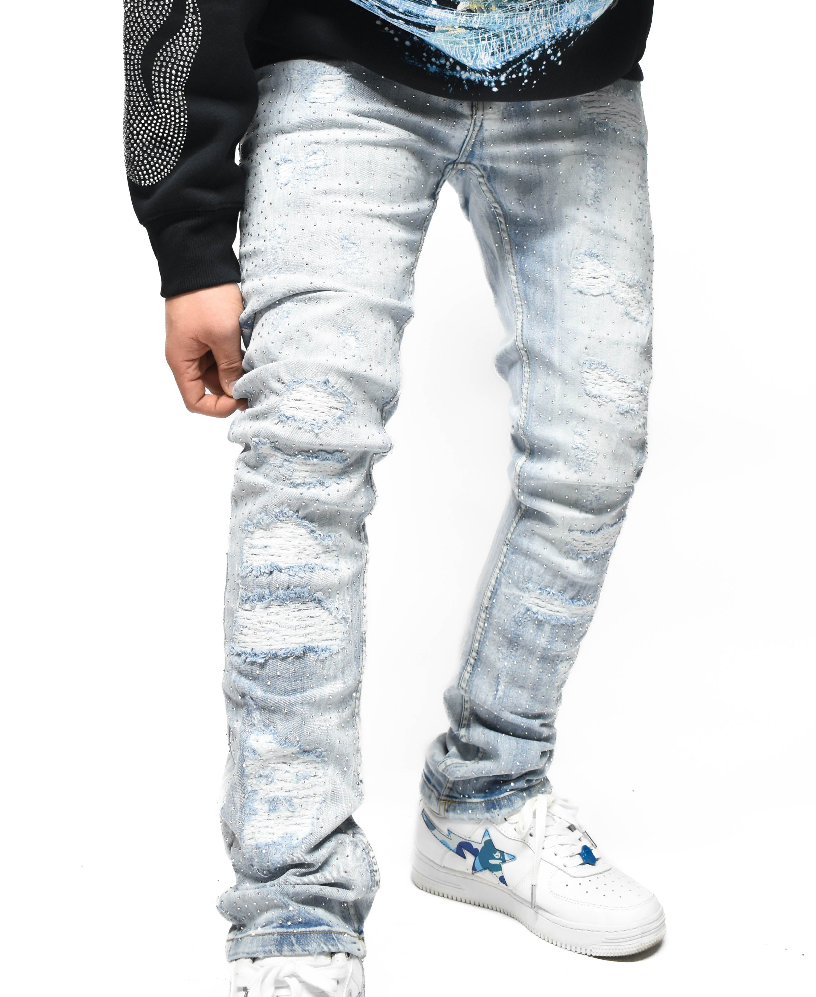 FW33293 Ripped Stone Denim