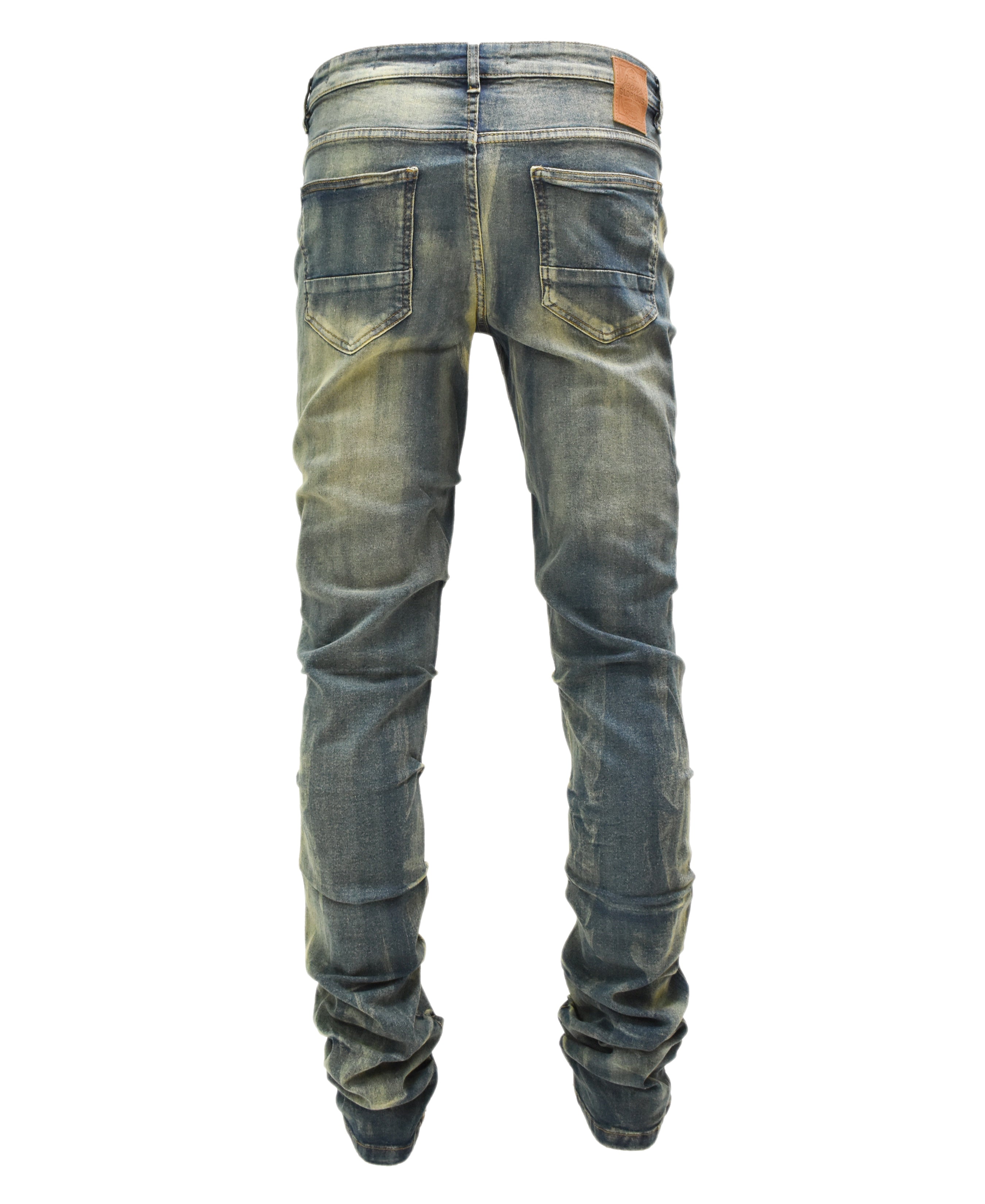 G24011 Ruched Rip Denim