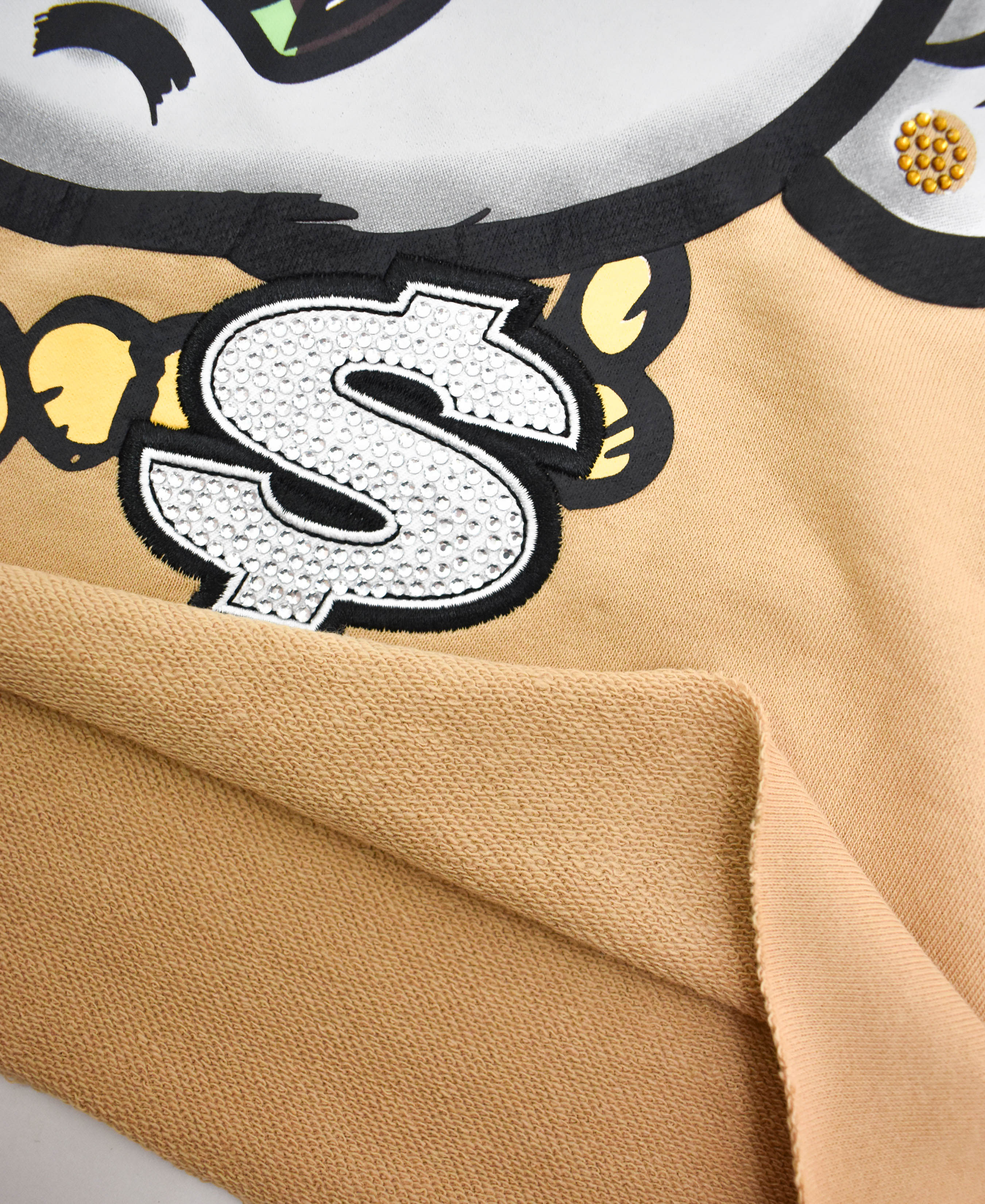 Cashface Rhinestone Crop Tee