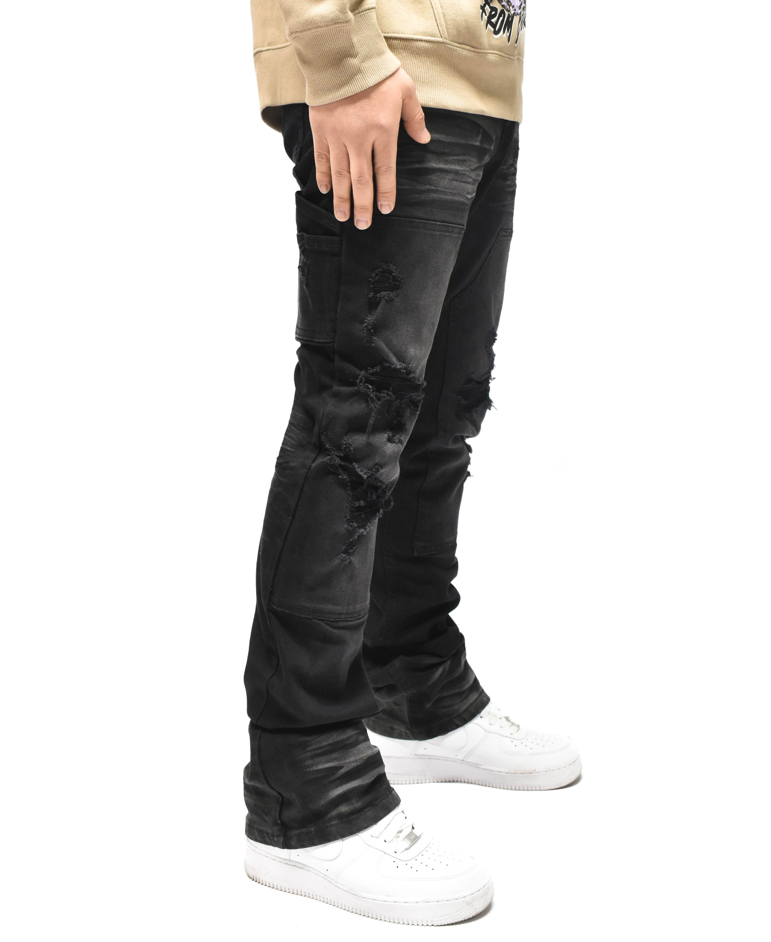 S4434 Ripped Utility Denim