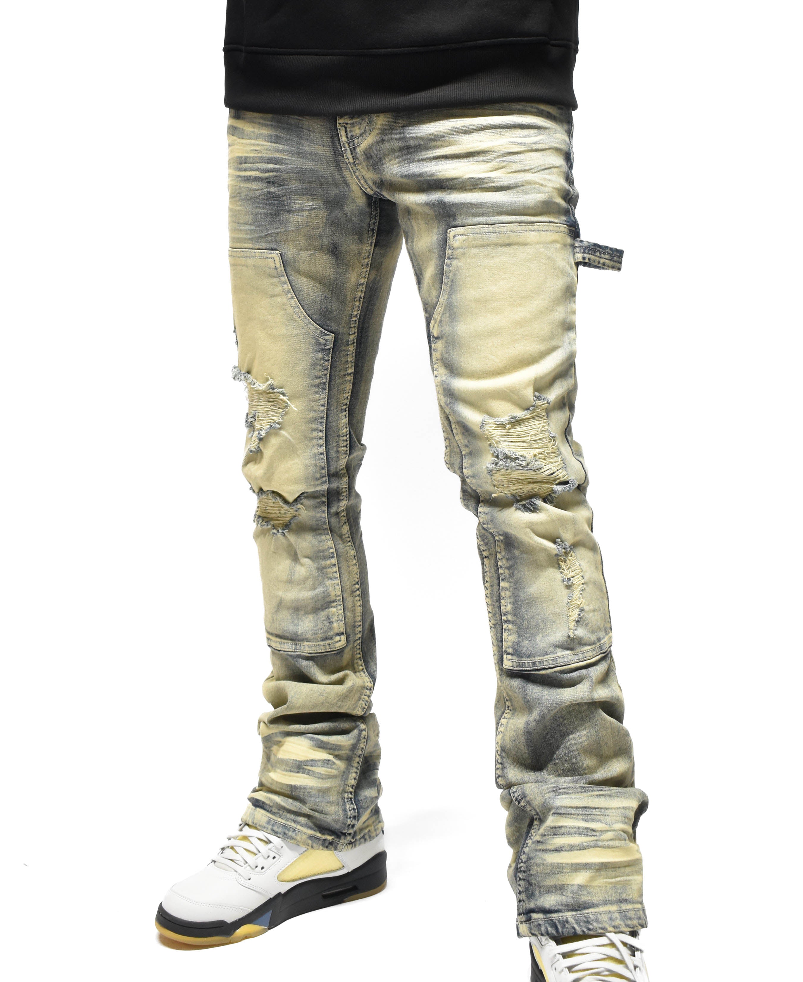 S4434 Ripped Utility Denim