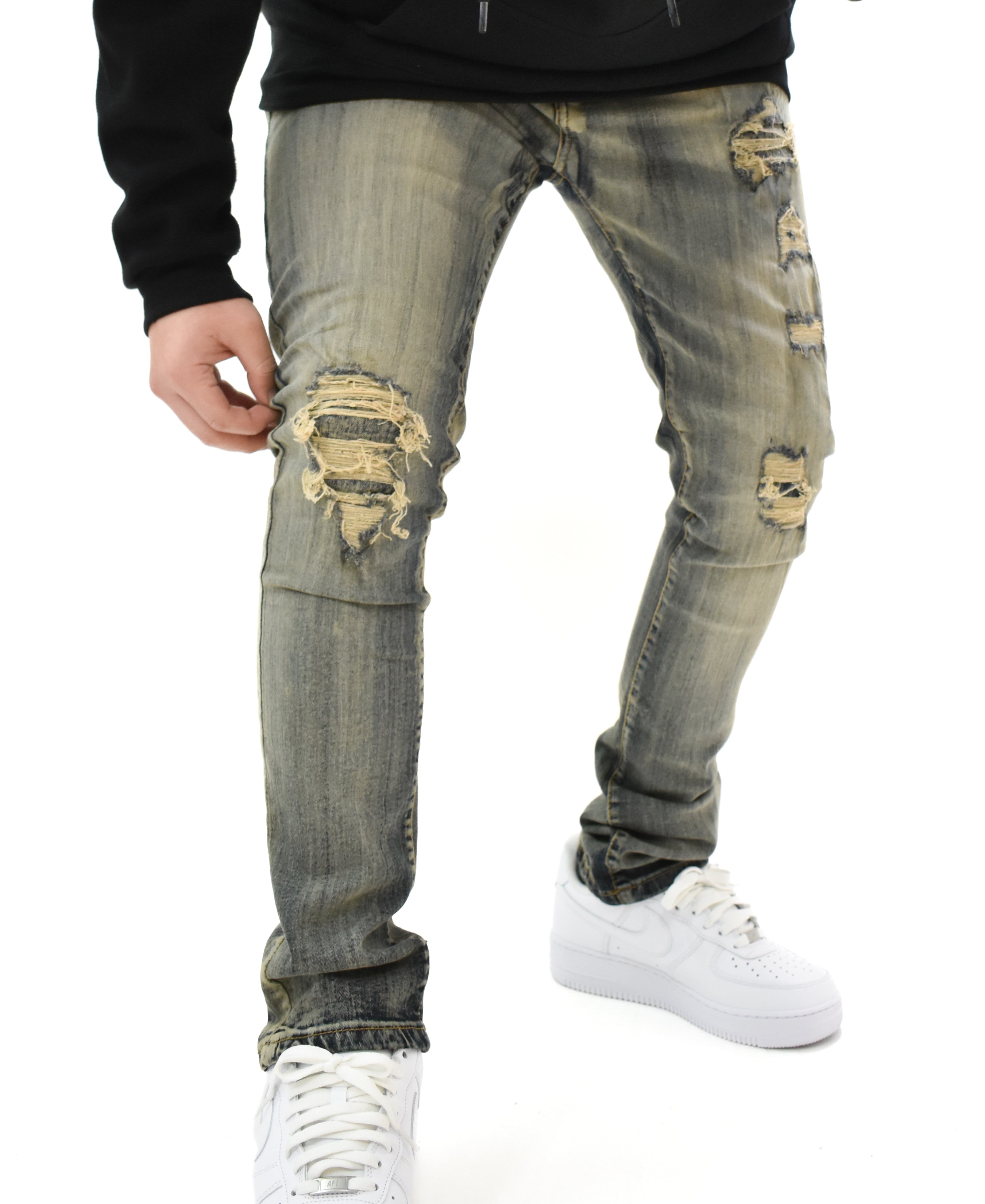LV6102 Ripped Denim