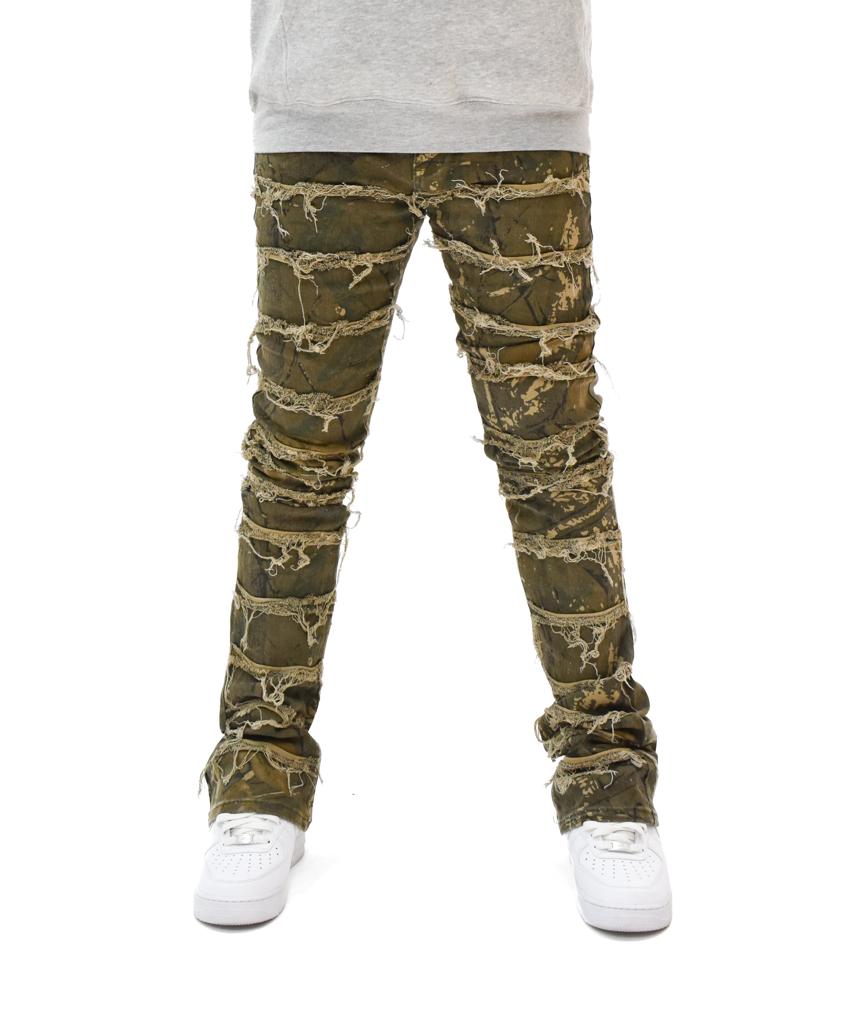 S2107 Distressed Stacked Denim