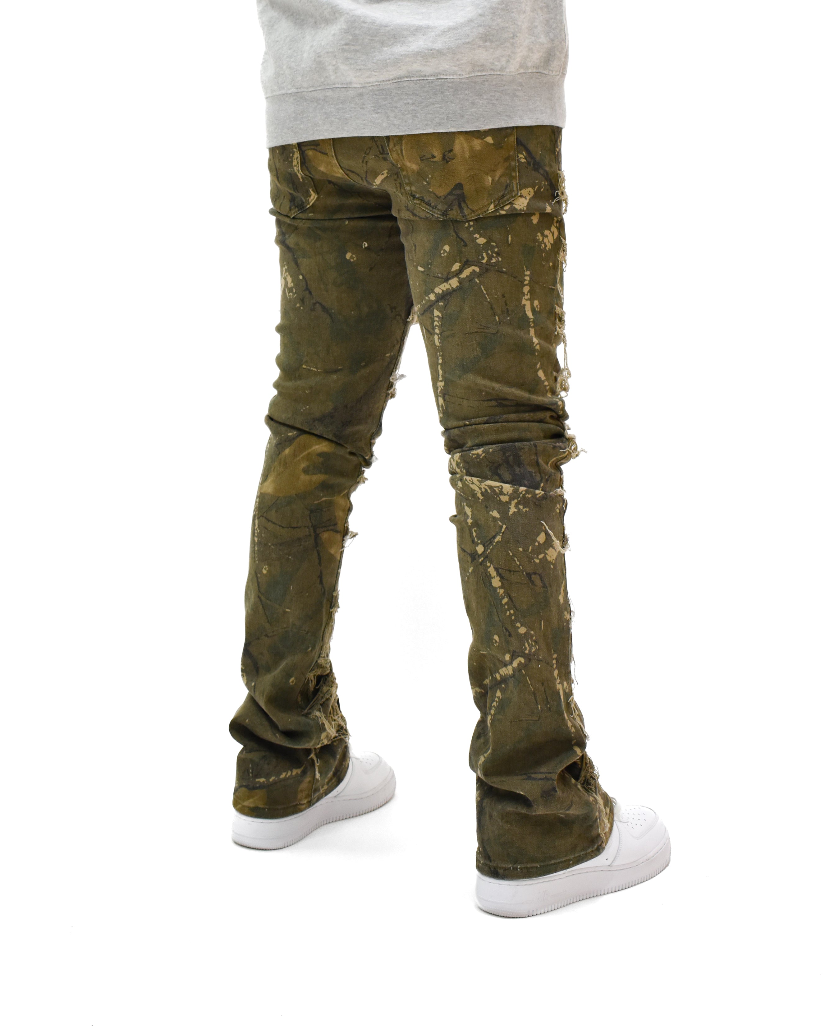 S2107 Distressed Stacked Denim