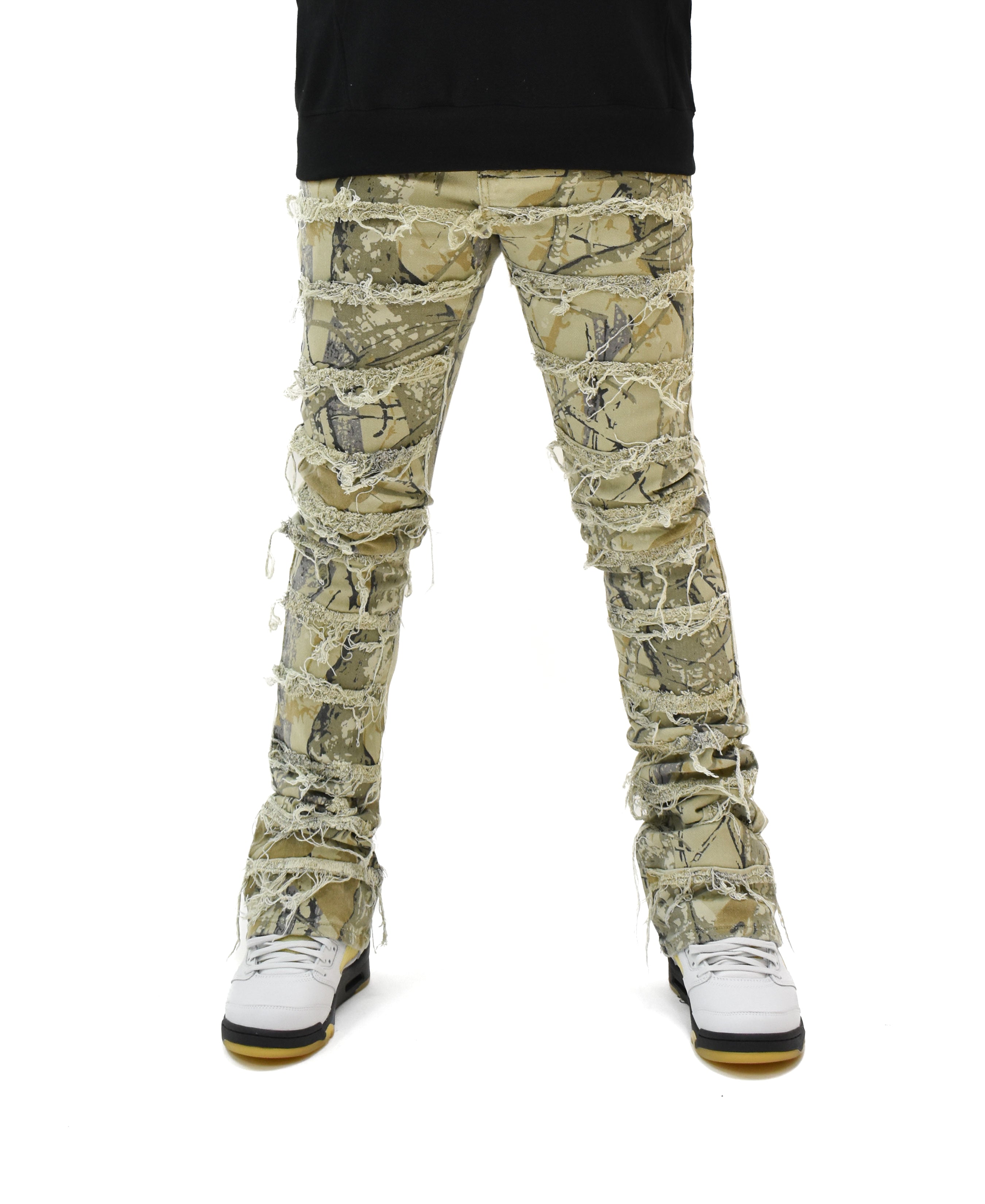 S2107 Distressed Stacked Denim