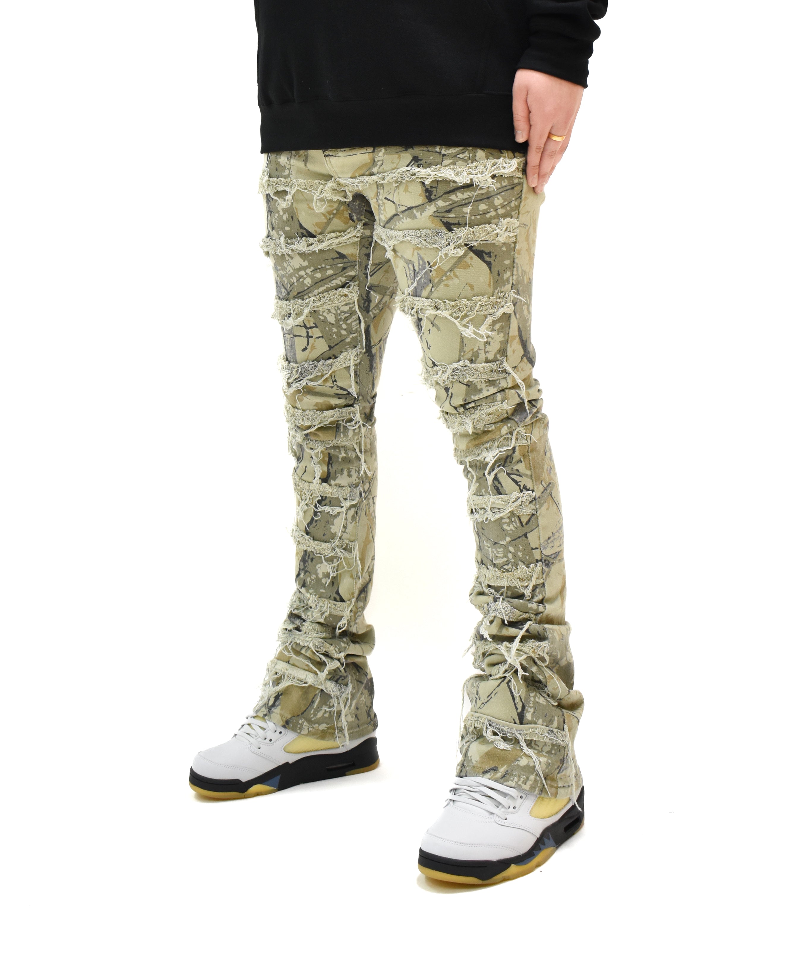 S2107 Distressed Stacked Denim