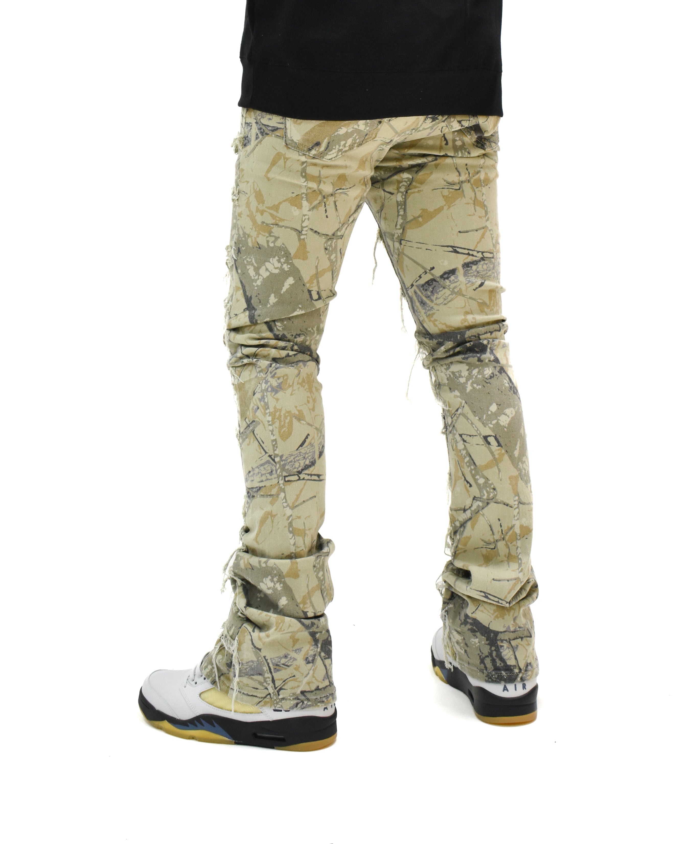 S2107 Distressed Stacked Denim