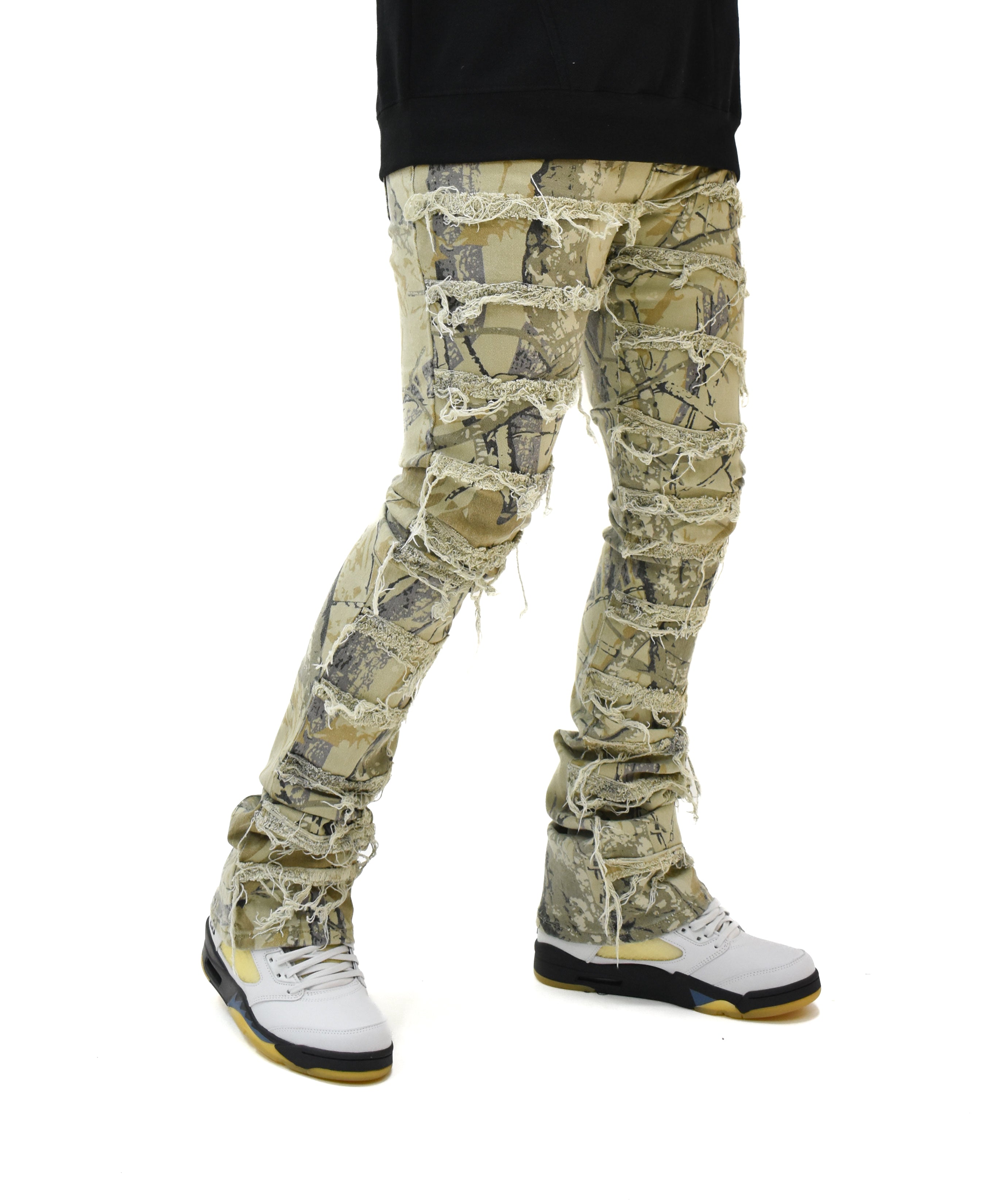 S2107 Distressed Stacked Denim