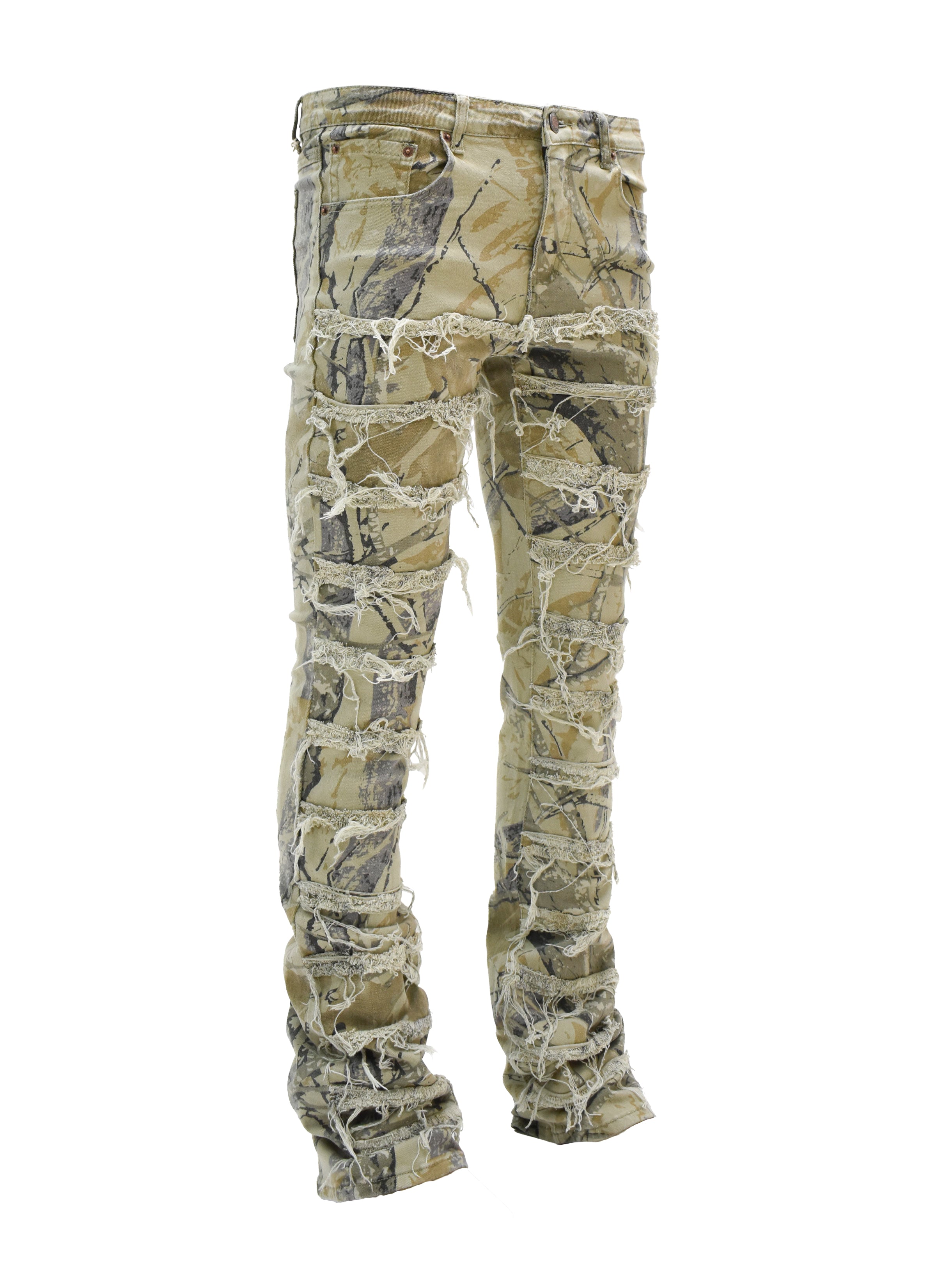 S2107 Distressed Stacked Denim