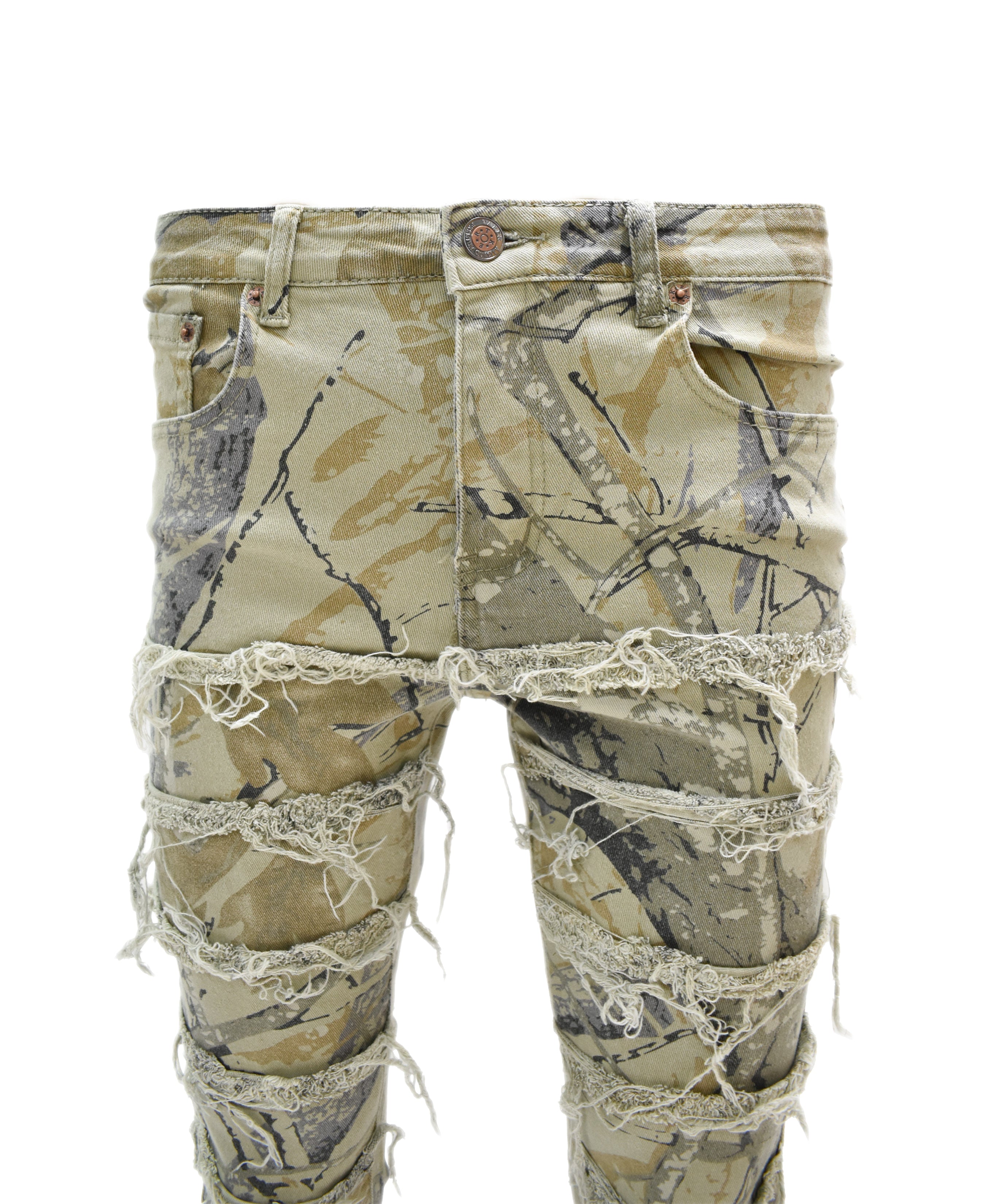 S2107 Distressed Stacked Denim