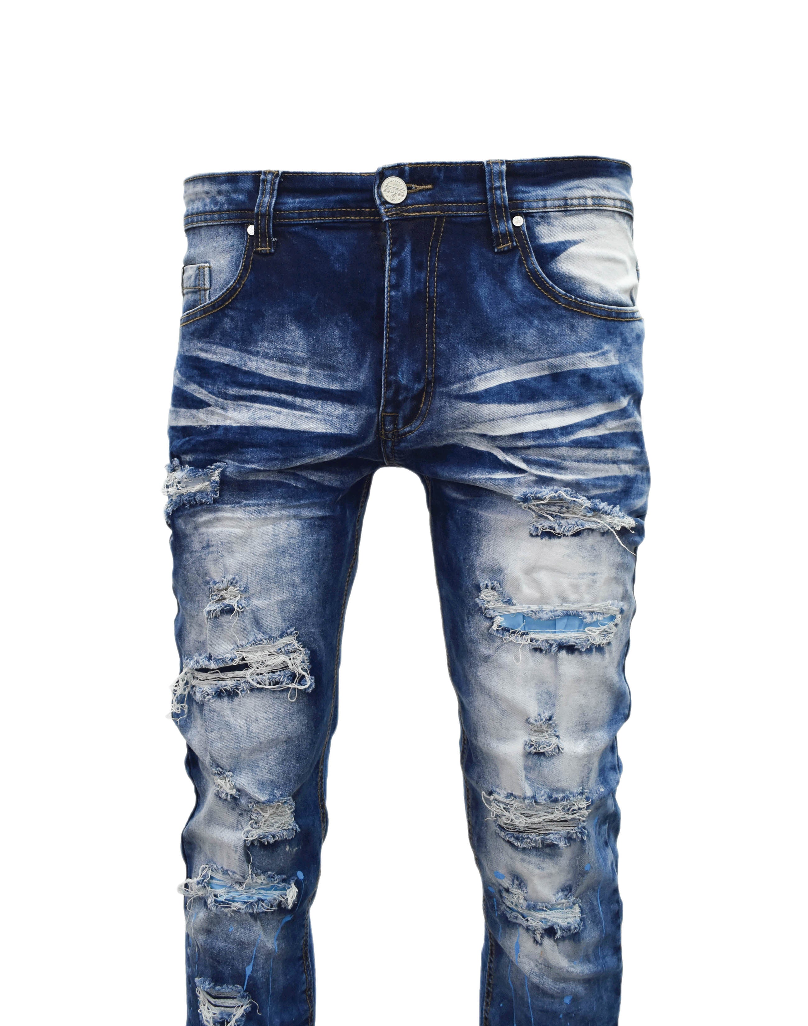 S2631 Ripped Paint Denim