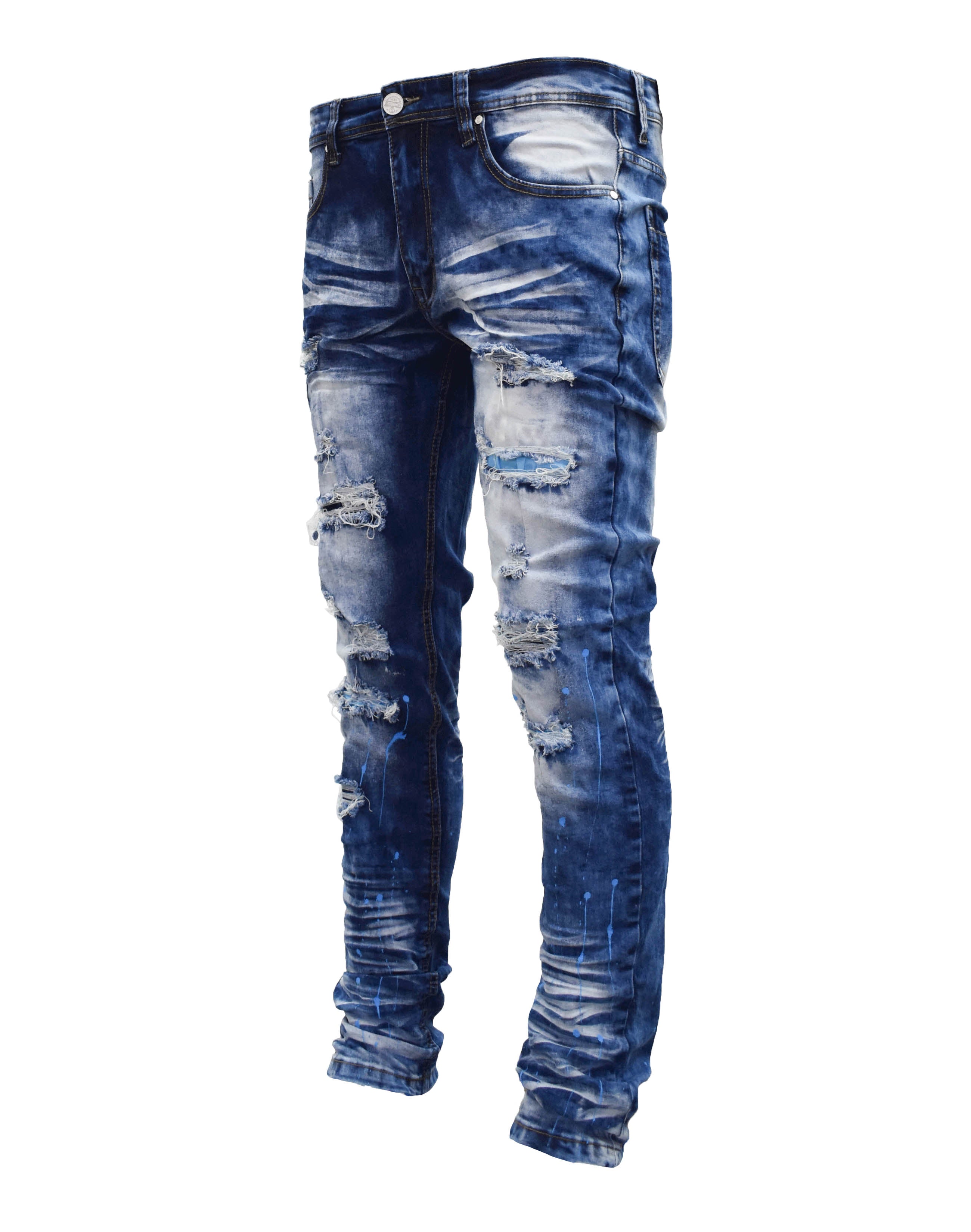 S2631 Ripped Paint Denim