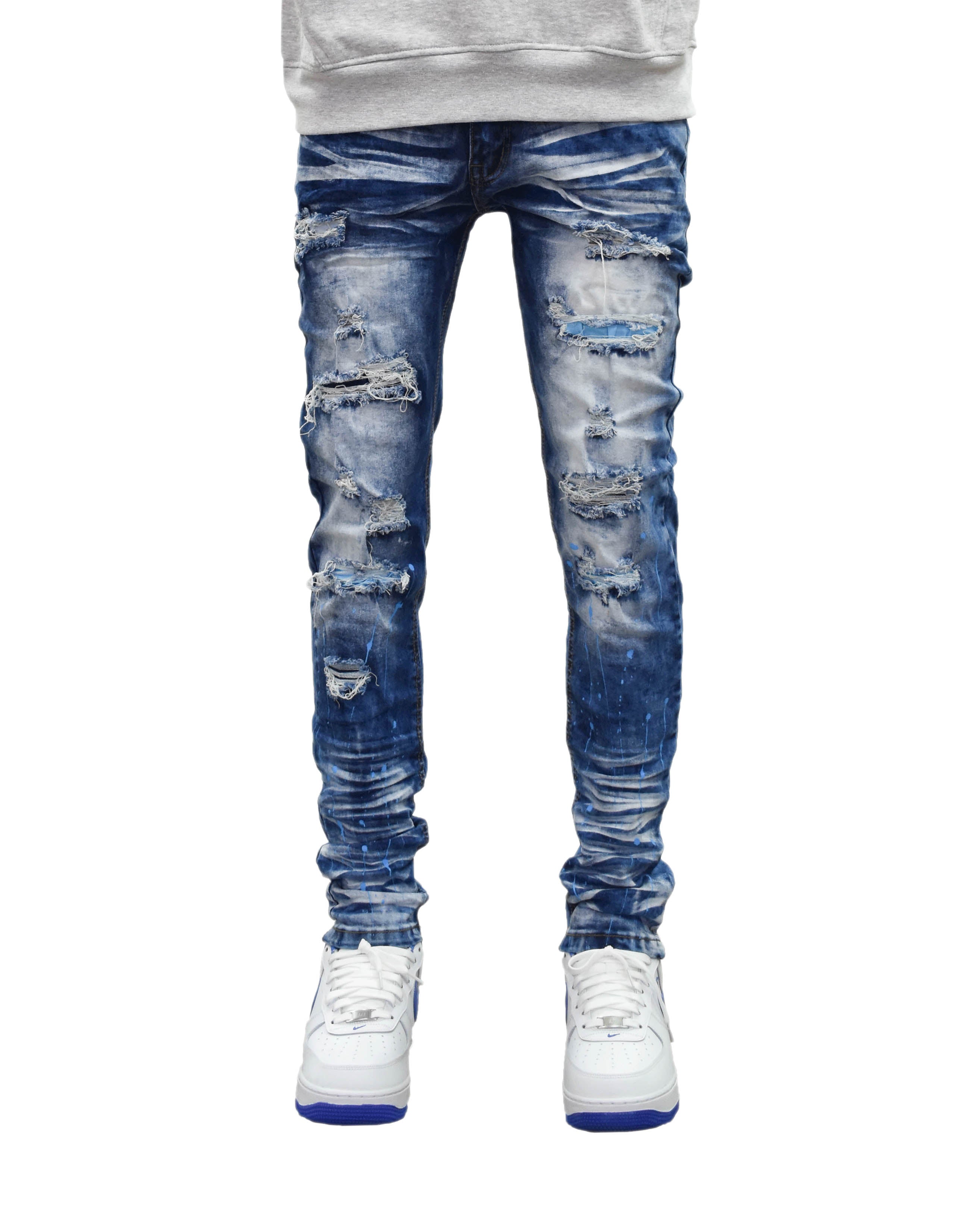 S2631 Ripped Paint Denim