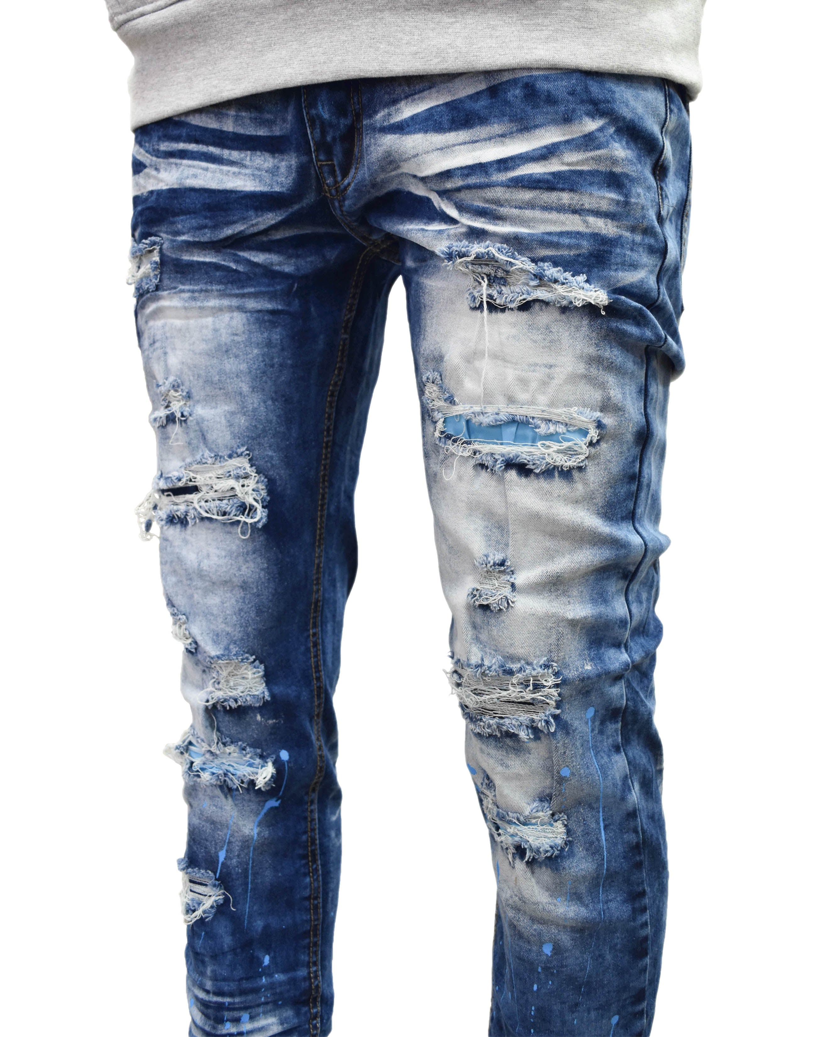 S2631 Ripped Paint Denim