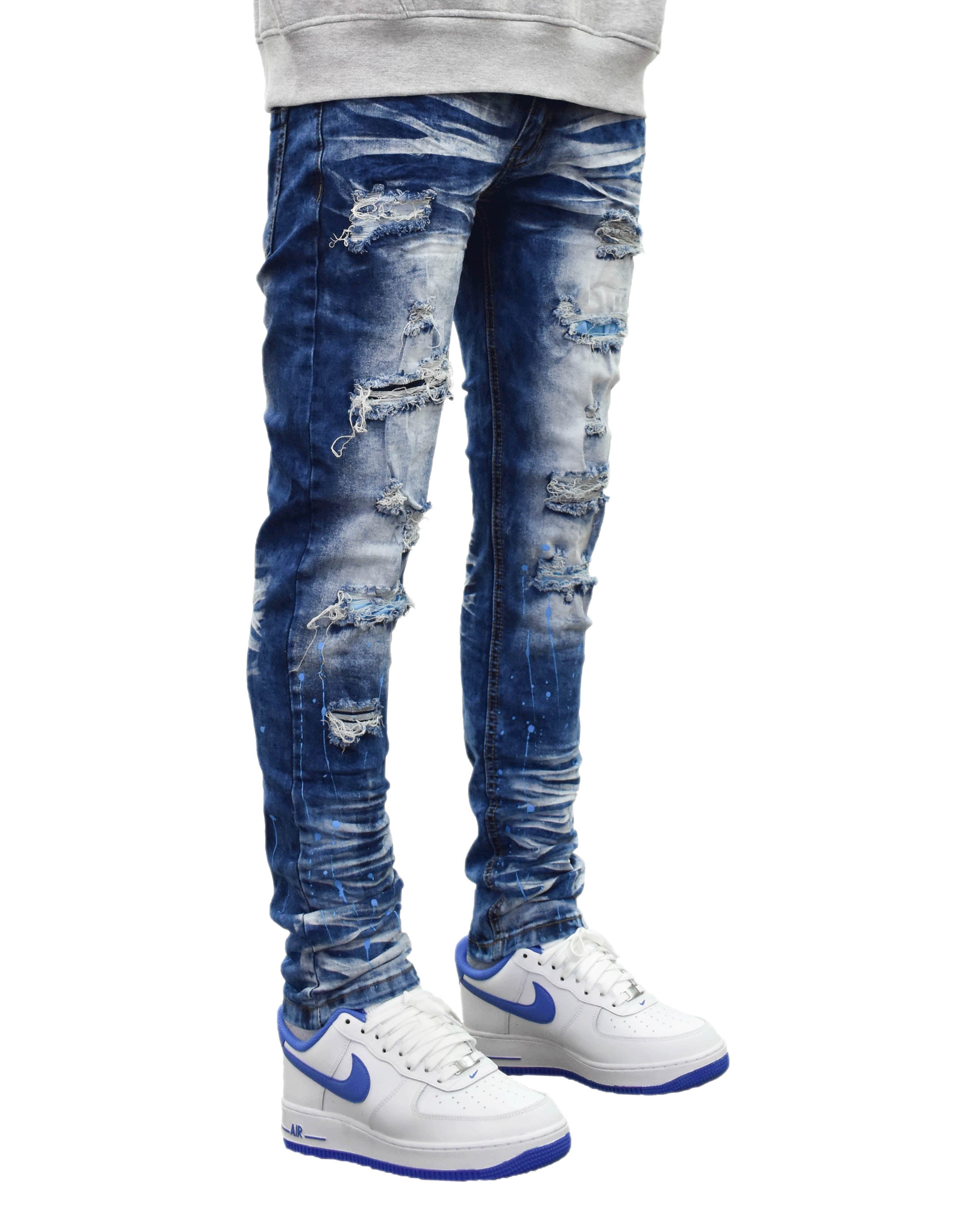 S2631 Ripped Paint Denim