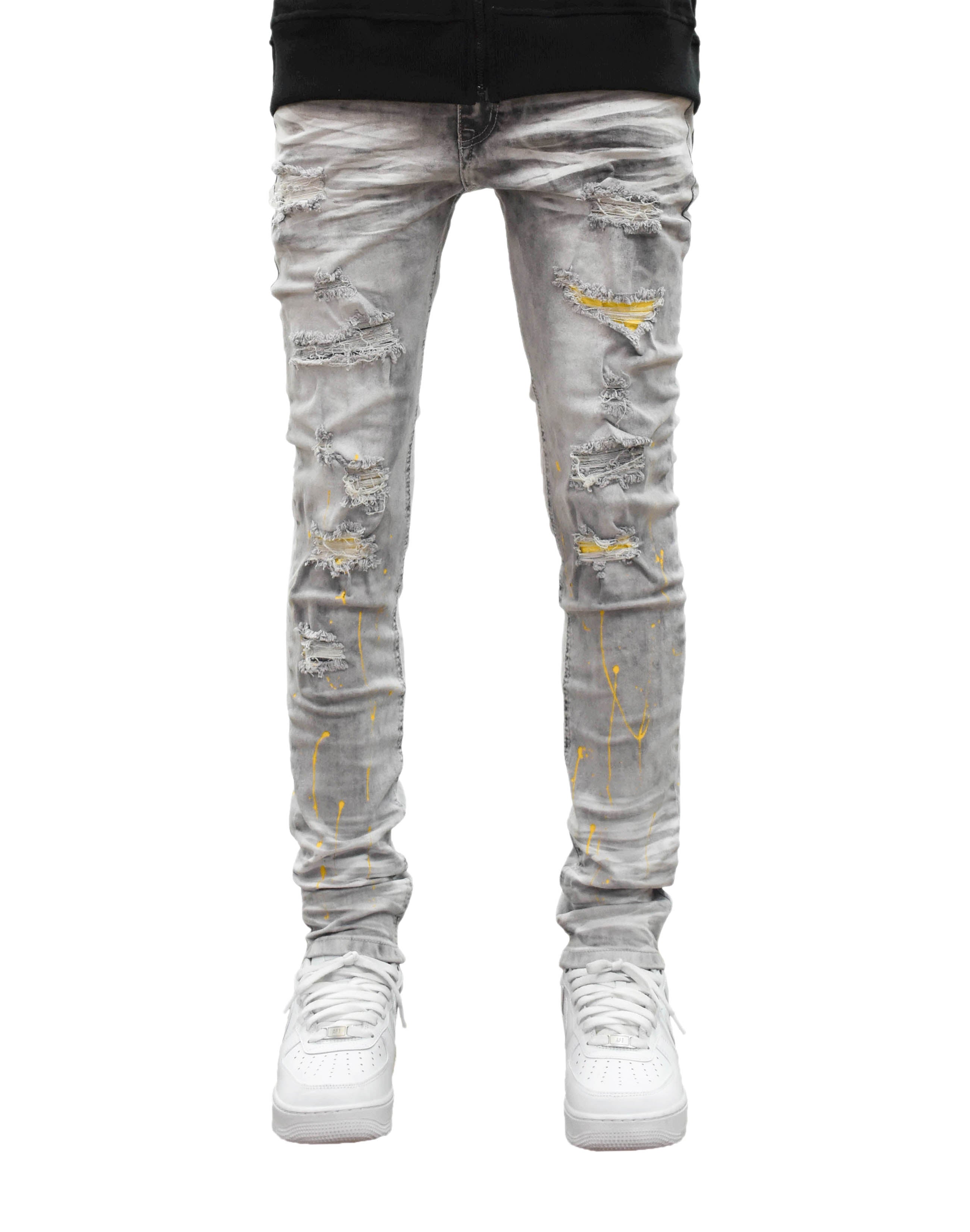 S2631 Ripped Paint Denim