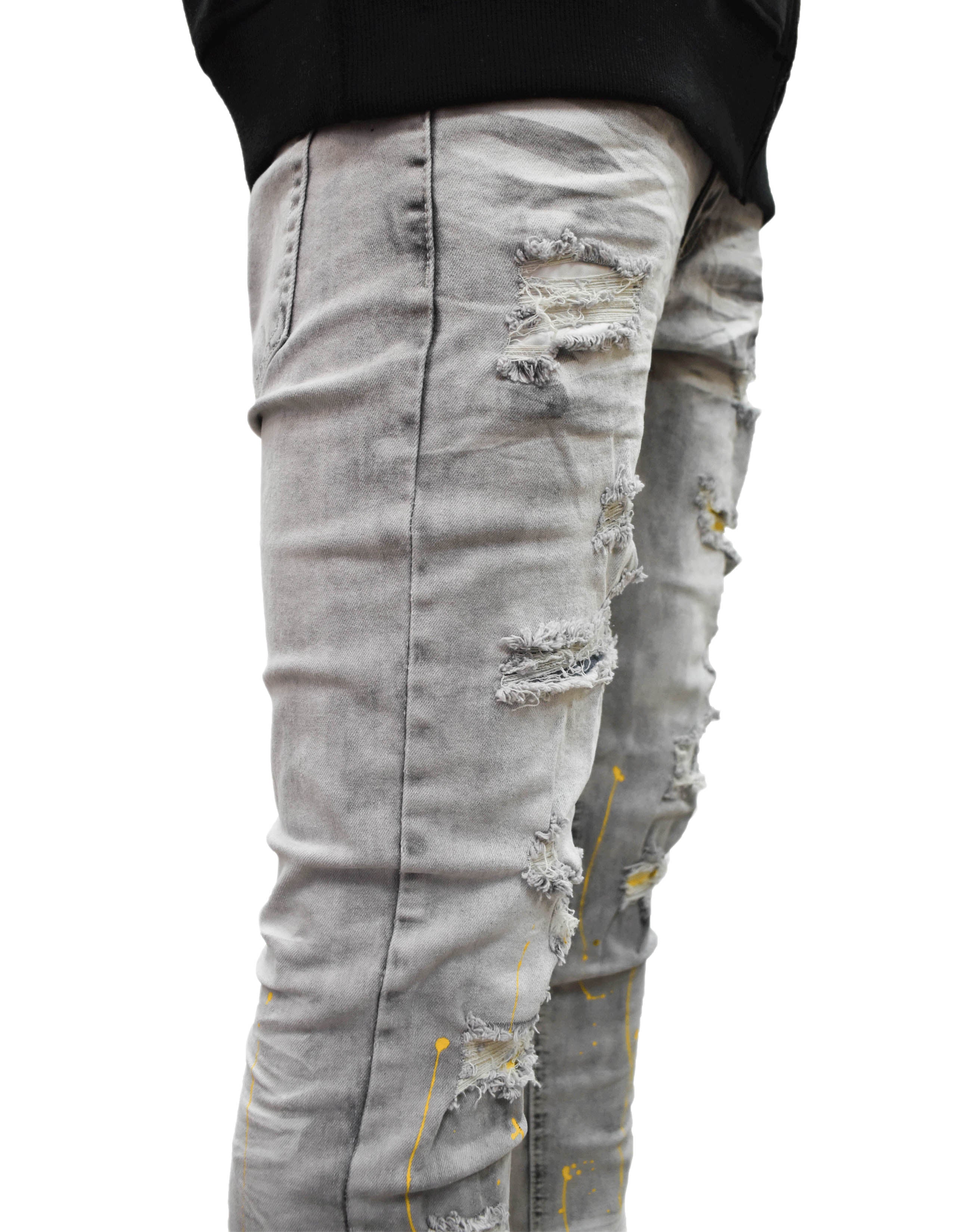 S2631 Ripped Paint Denim