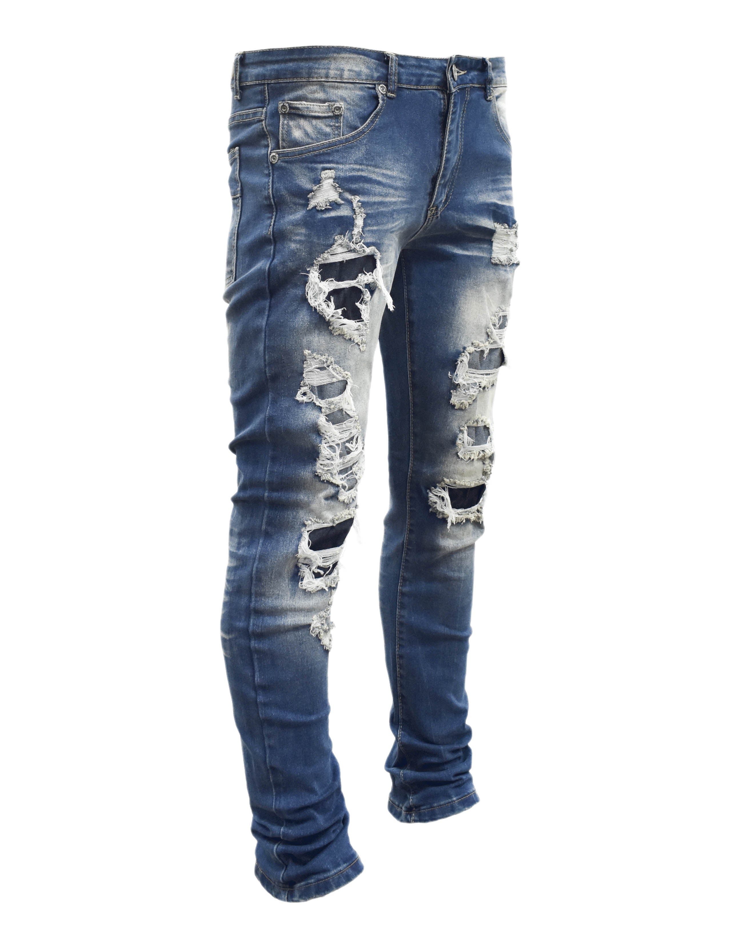 MS80113 Multi Ripped Denim