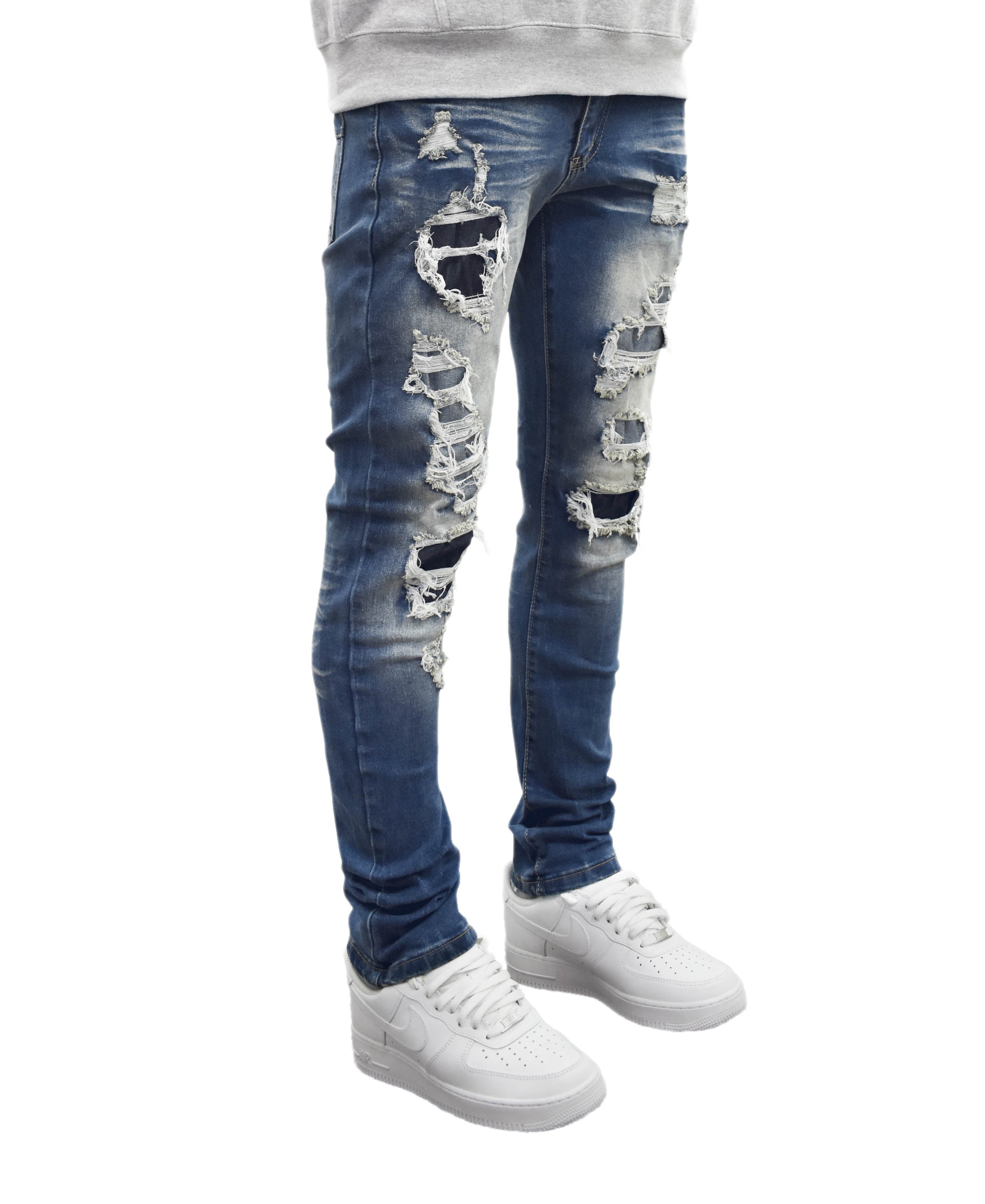 MS80113 Multi Ripped Denim