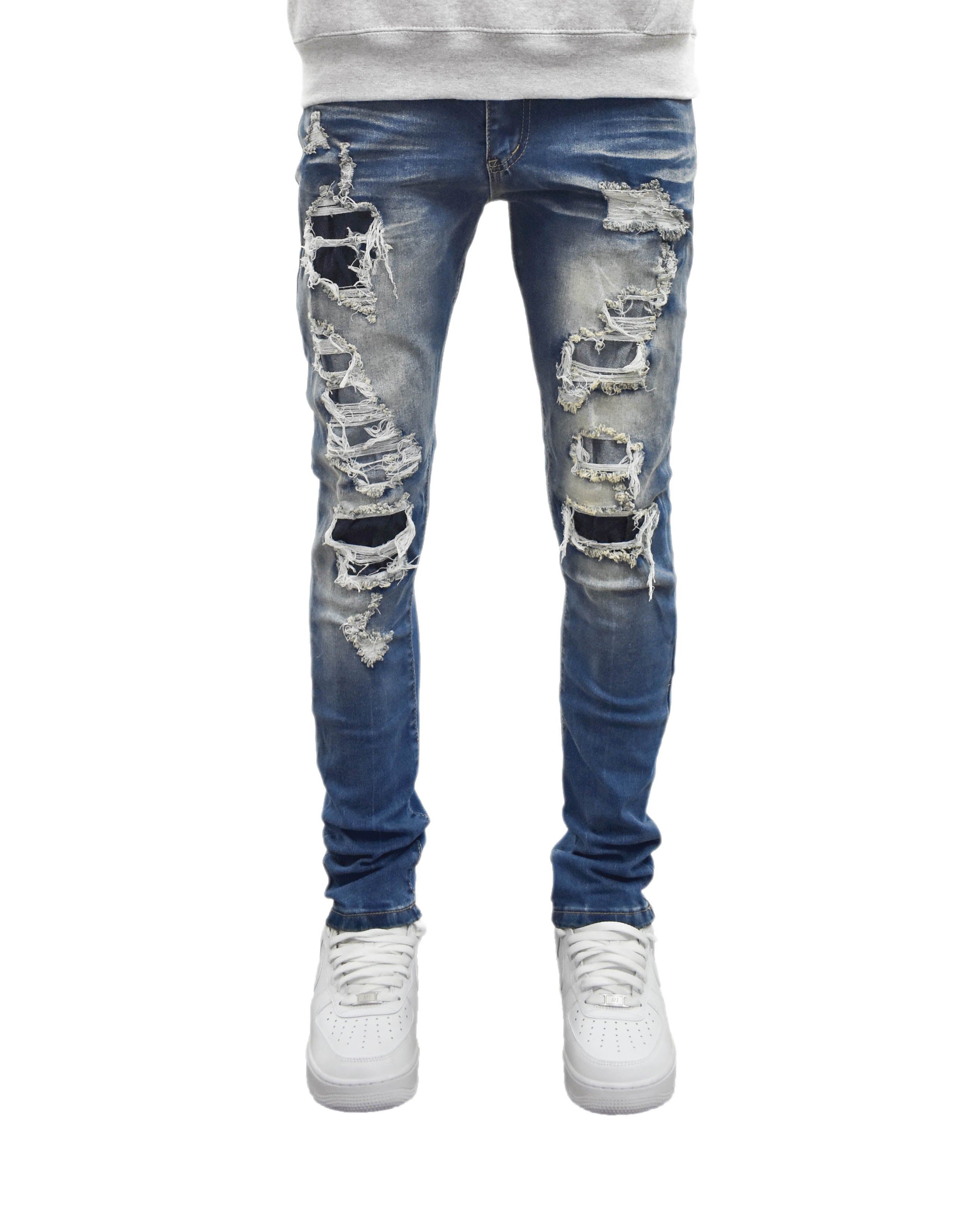 MS80113 Multi Ripped Denim