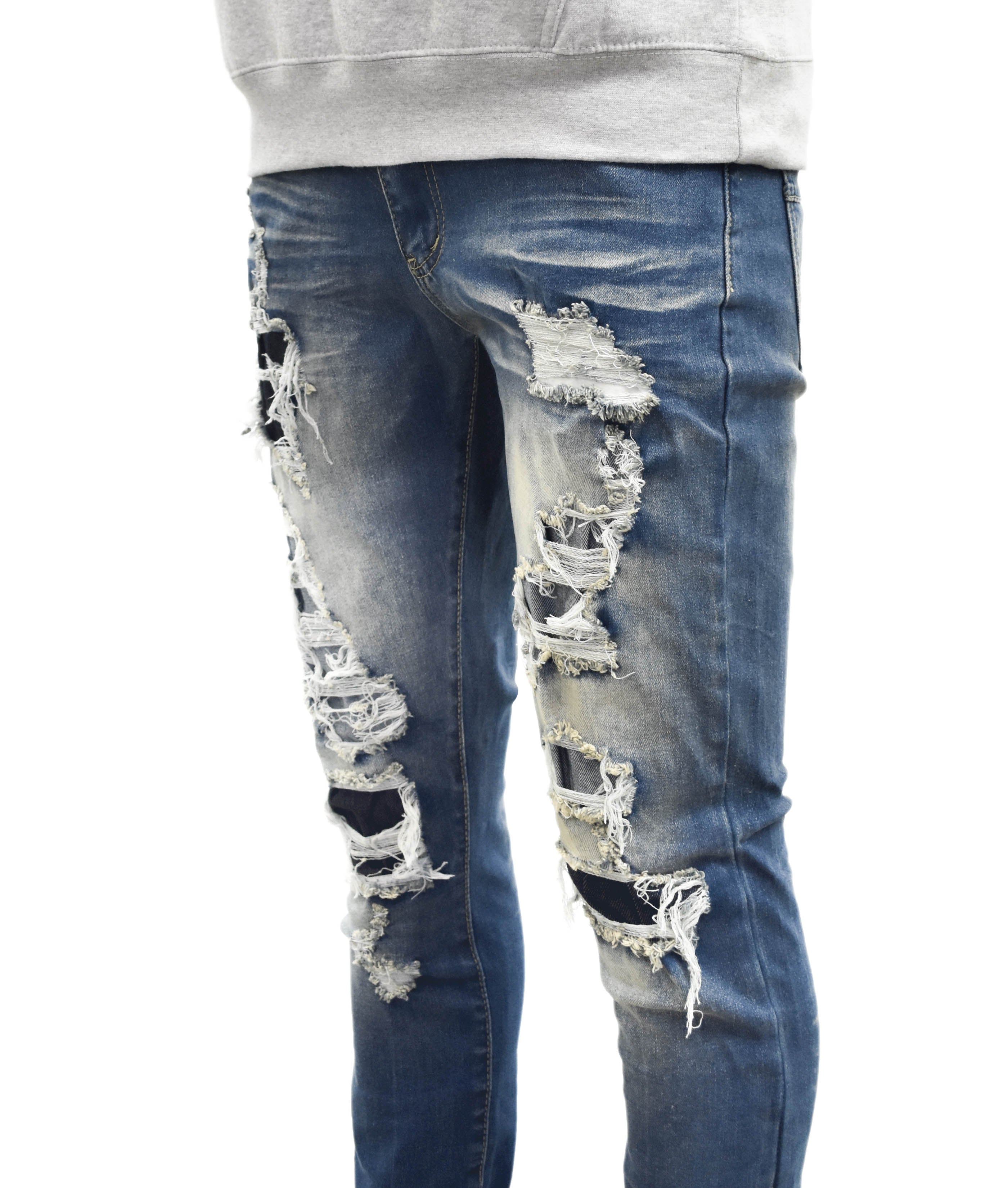 MS80113 Multi Ripped Denim