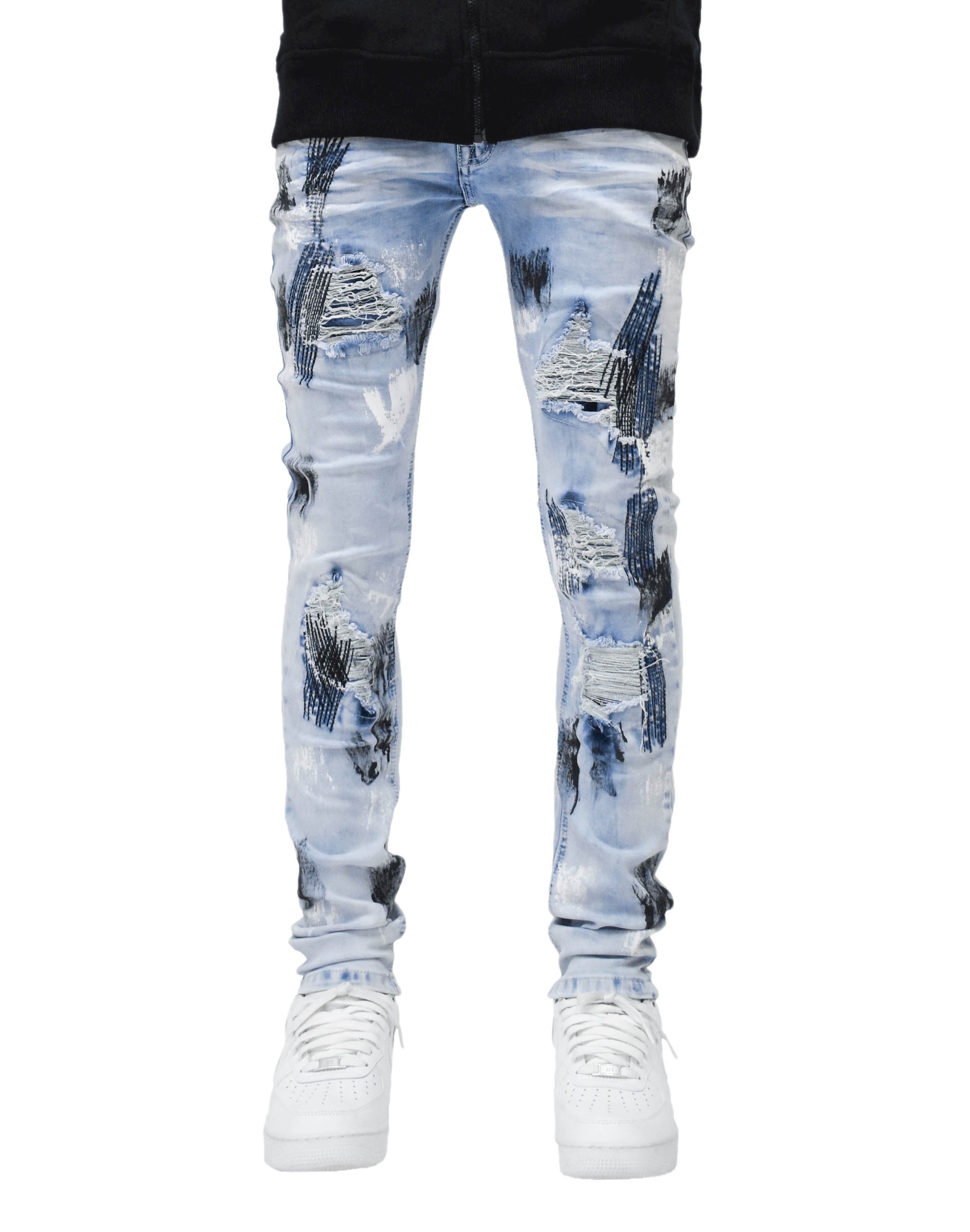 S2619 Stitch Paint Denim