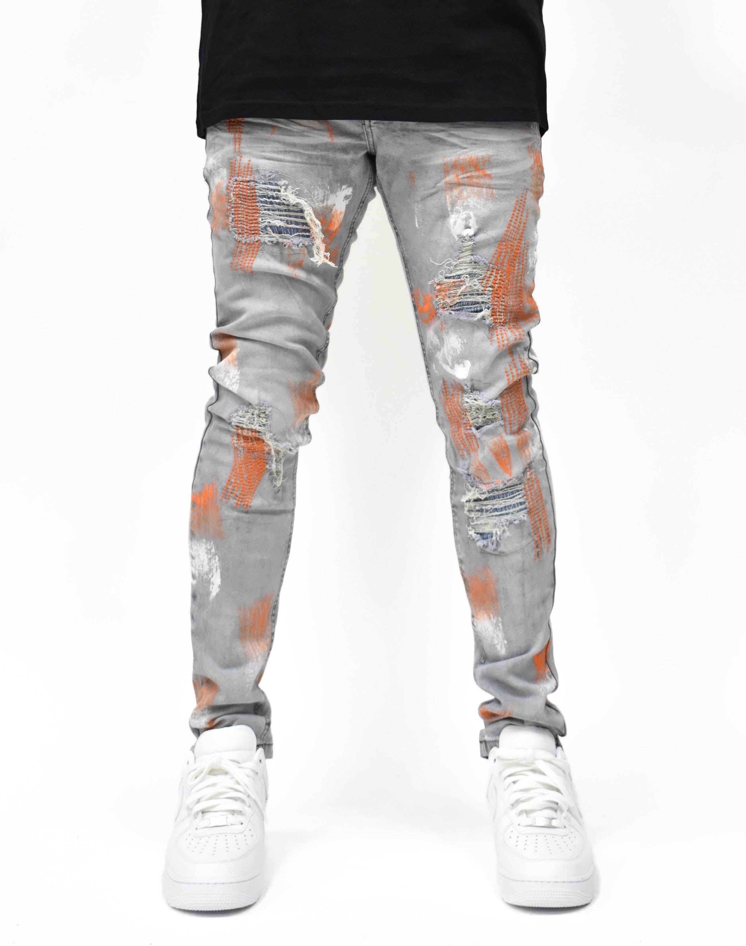 S2619 Stitch Paint Denim