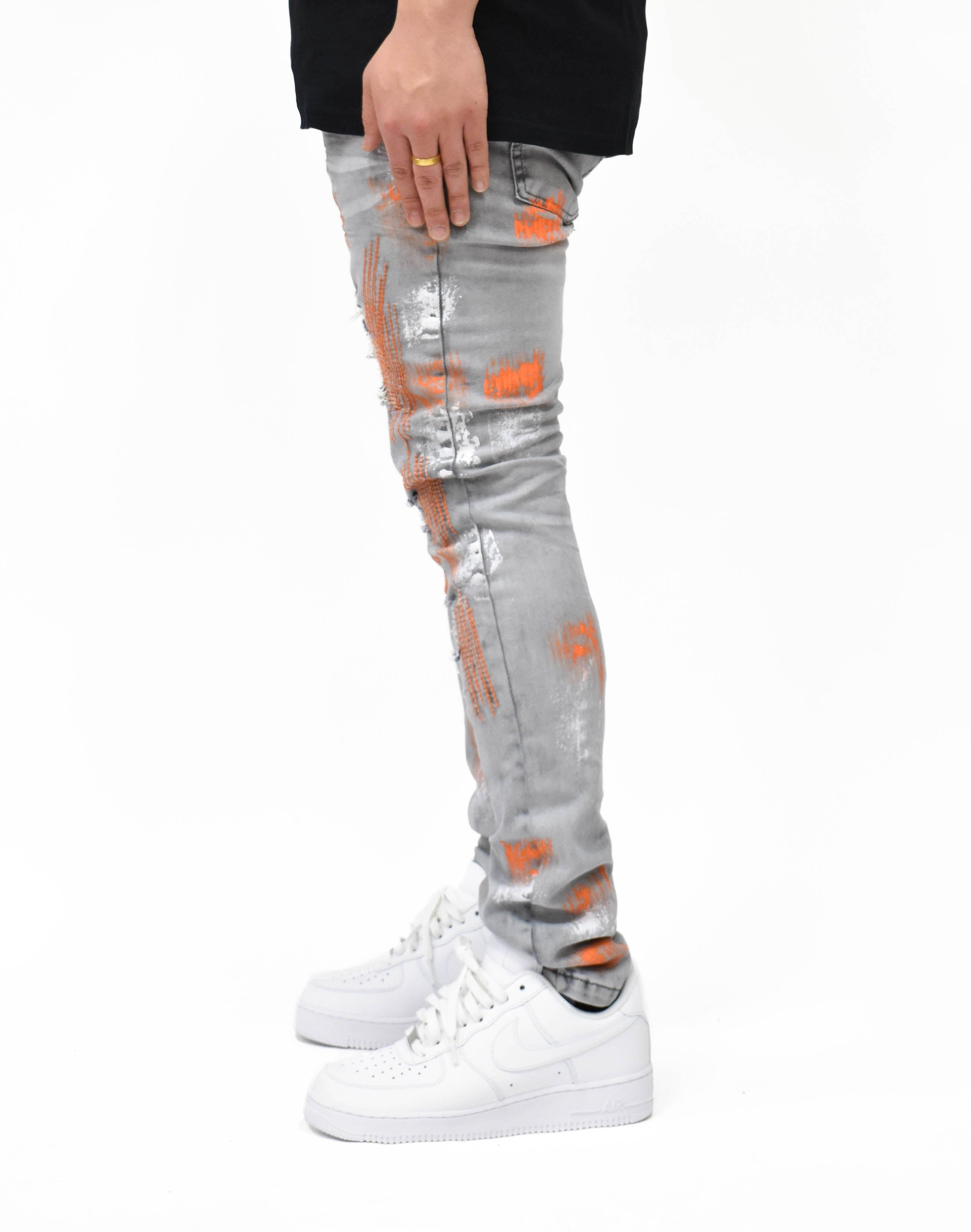 S2619 Stitch Paint Denim
