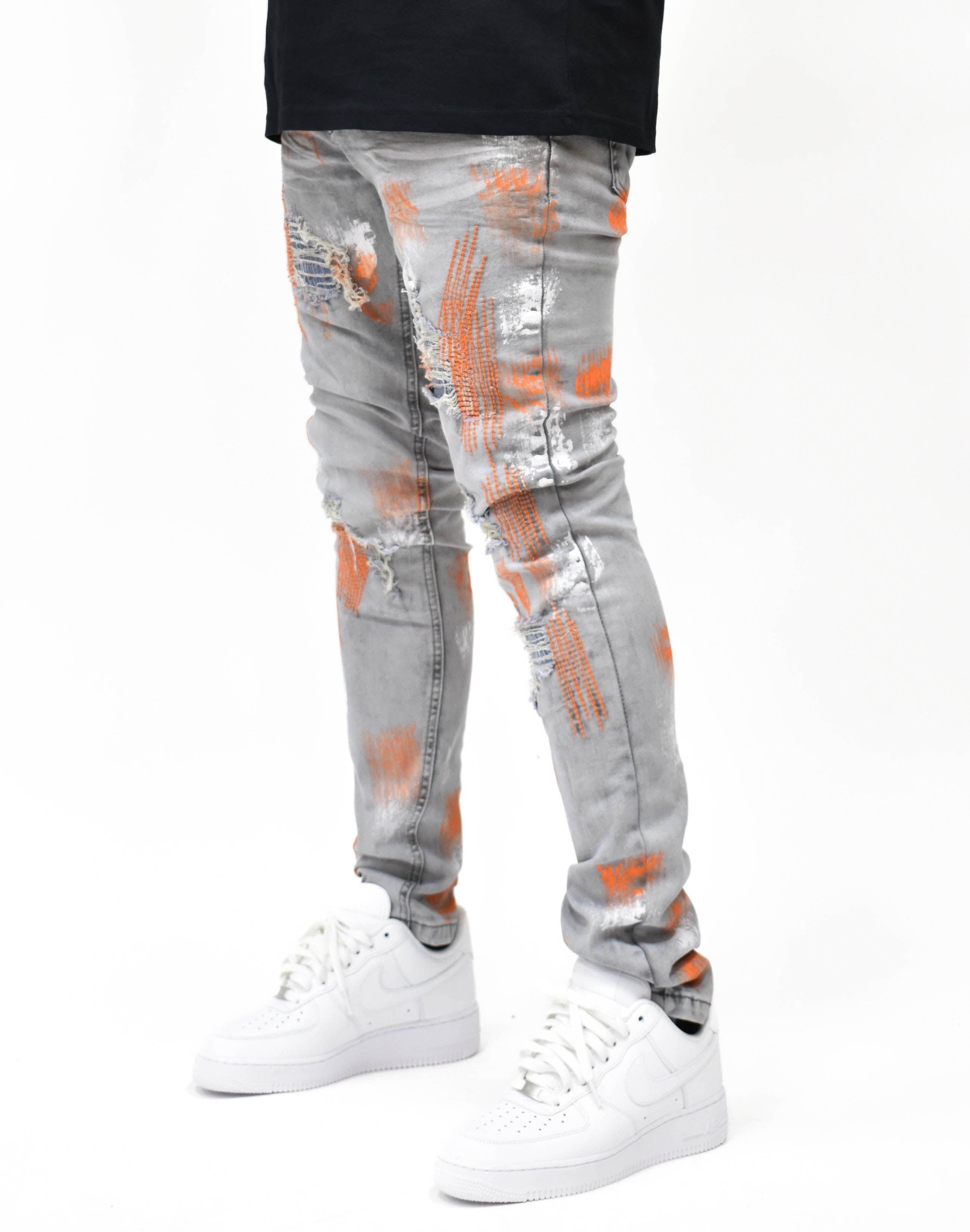 S2619 Stitch Paint Denim