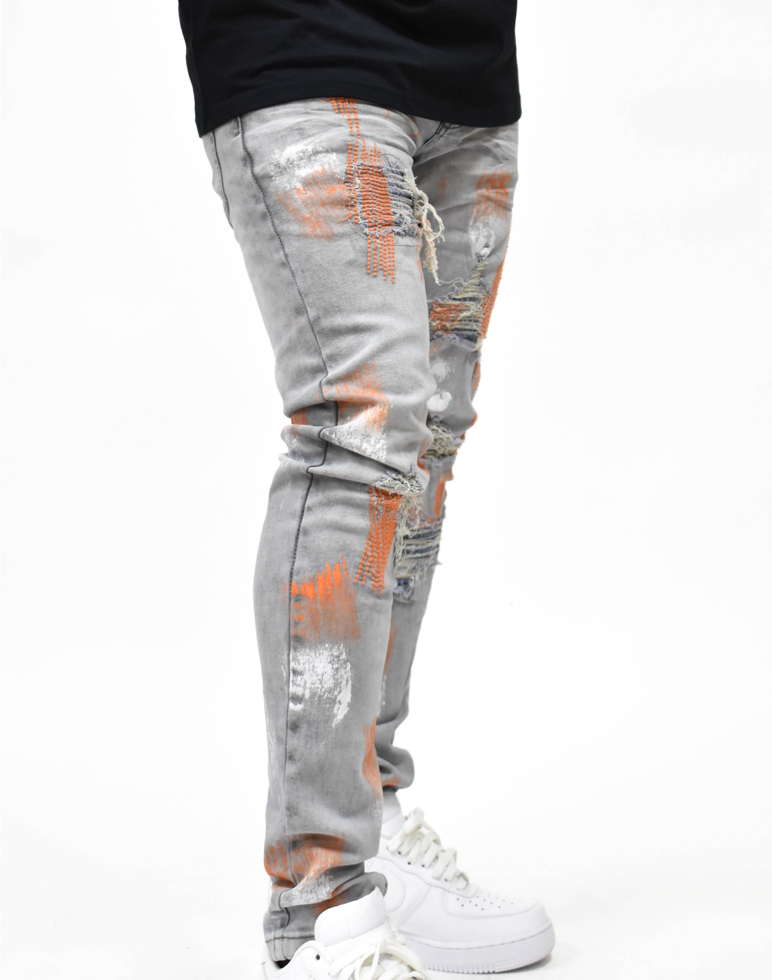 S2619 Stitch Paint Denim