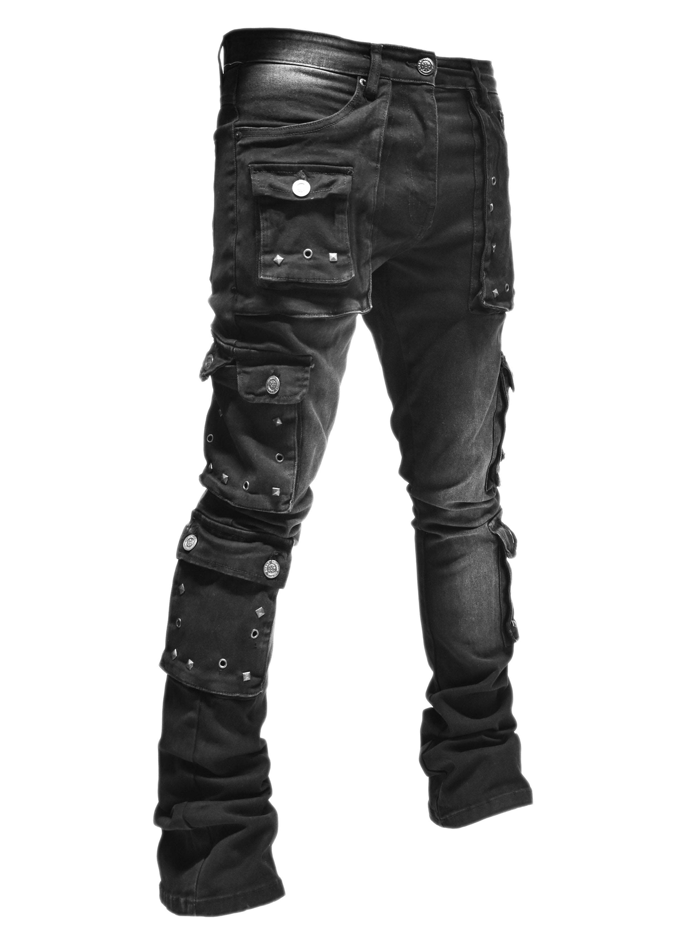 T4114 Stud Pocket Denim