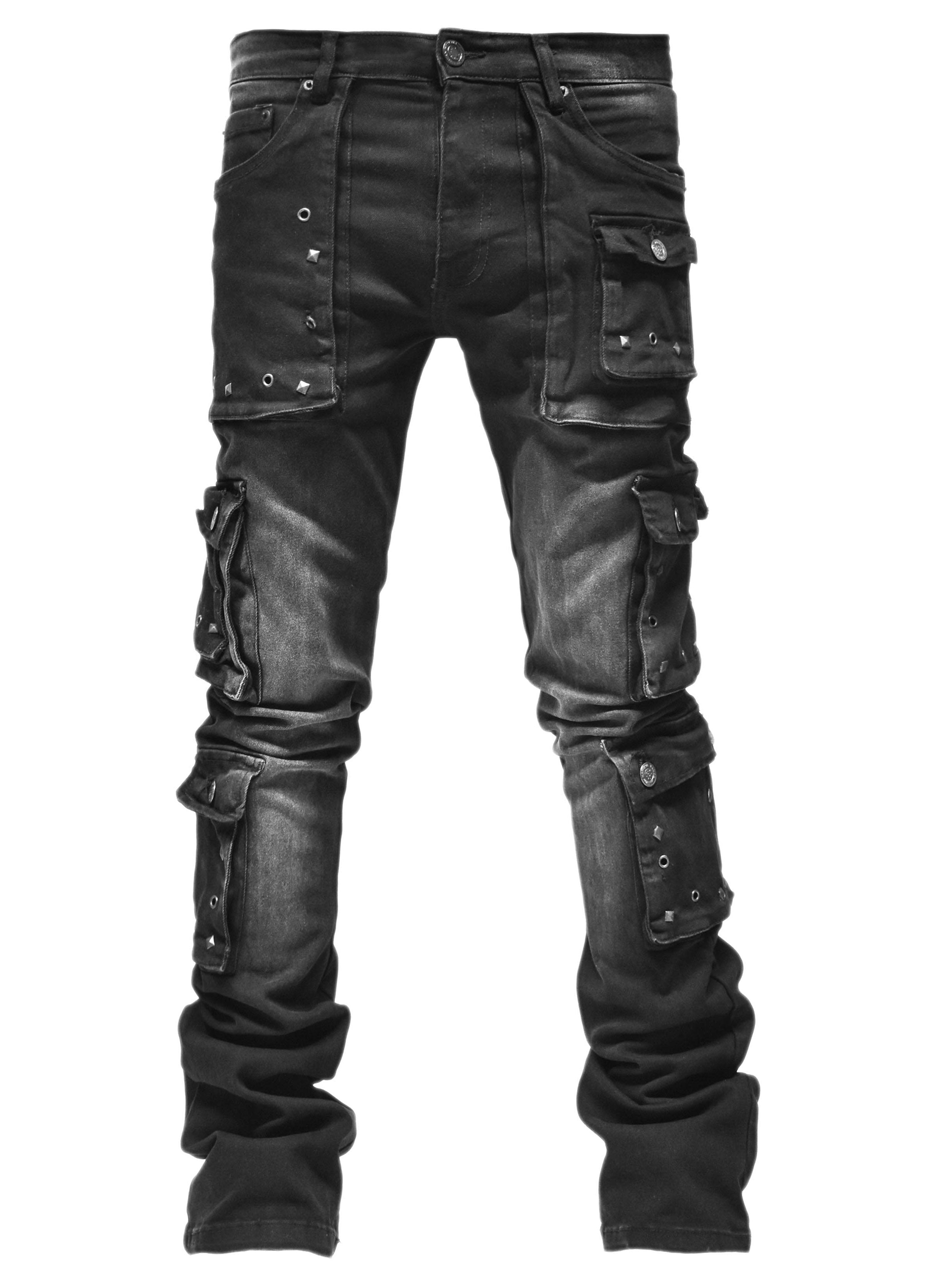 T4114 Stud Pocket Denim