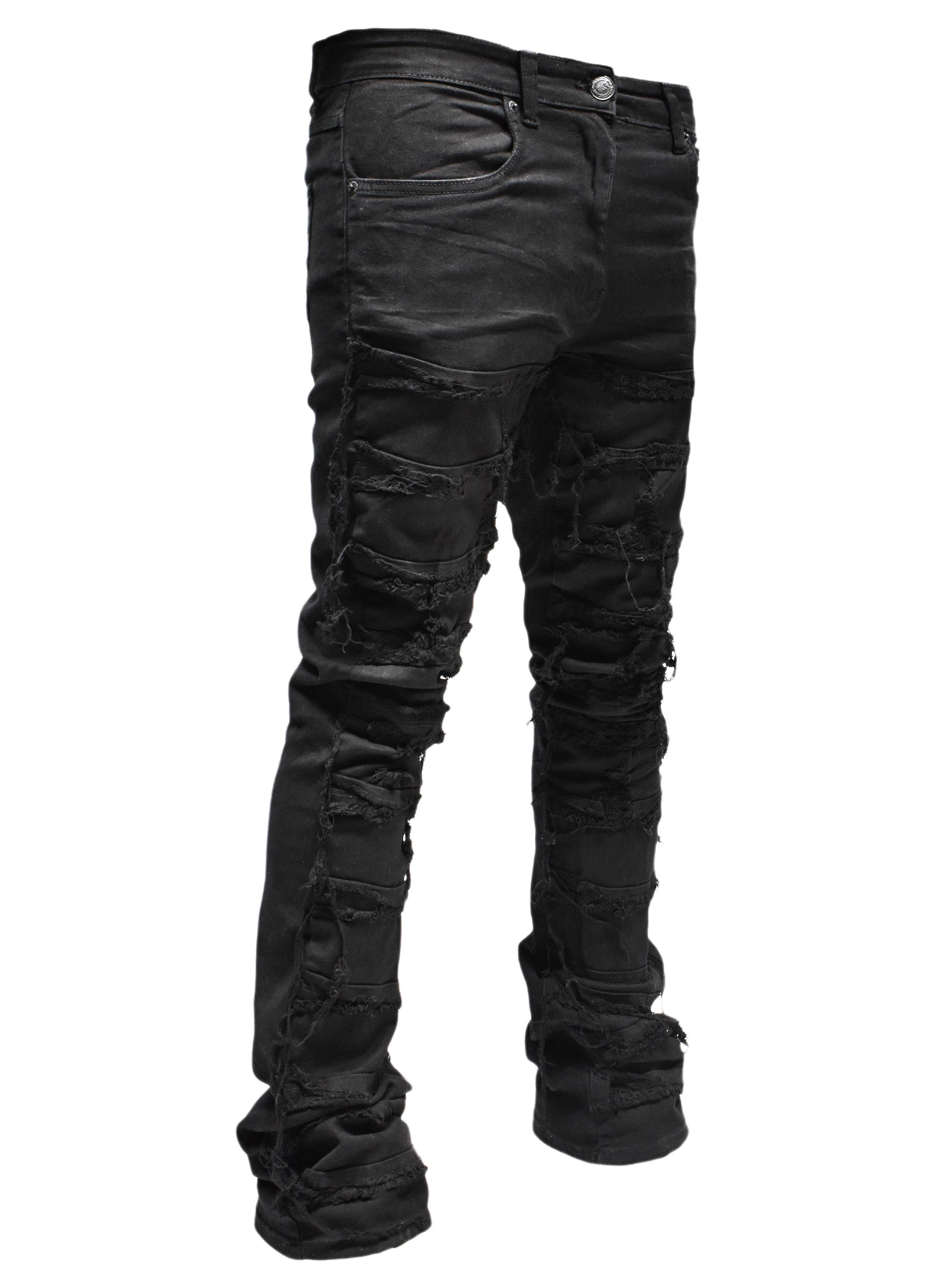 S3016 Distressed Stack Denim