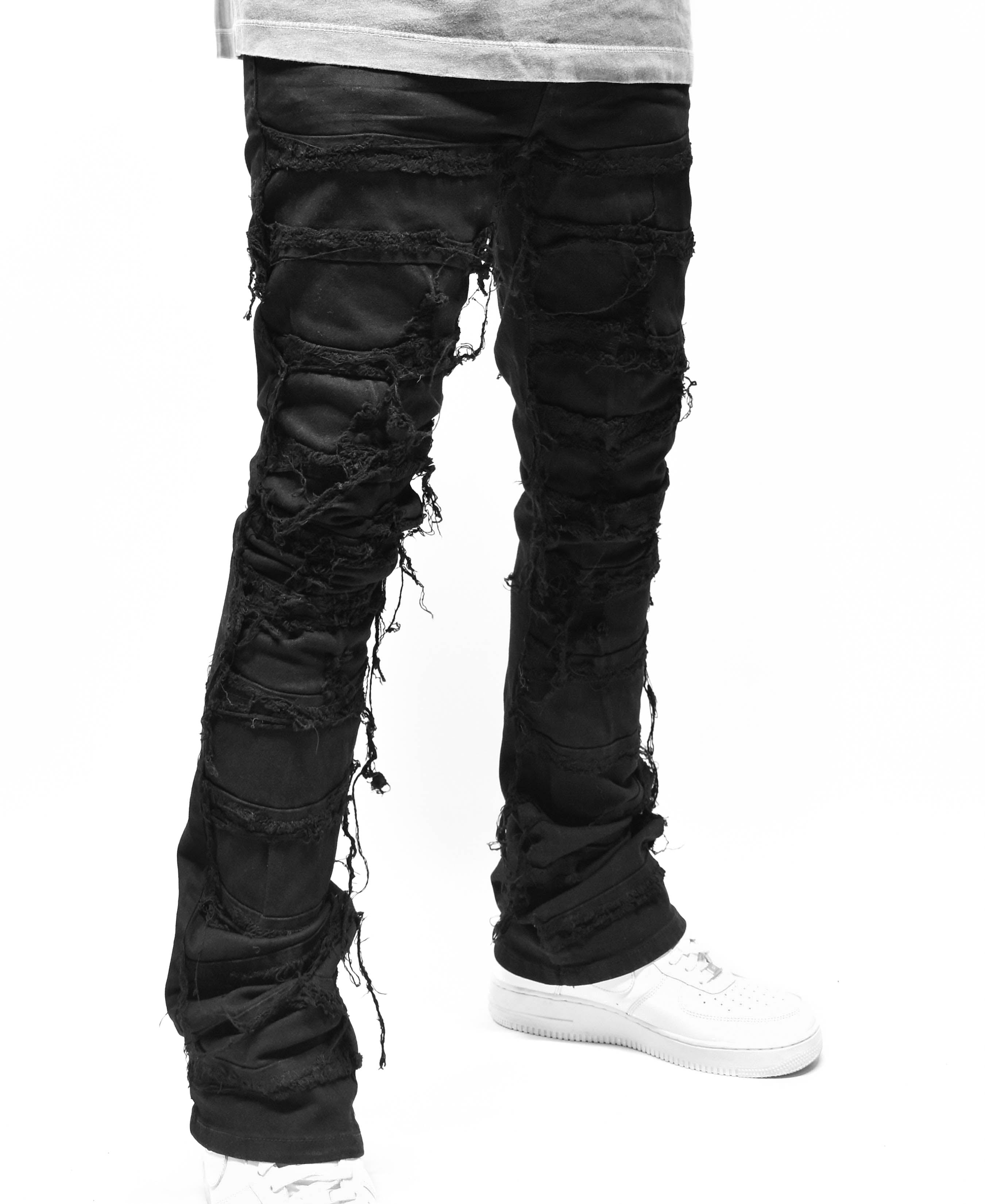 S3016 Distressed Stack Denim