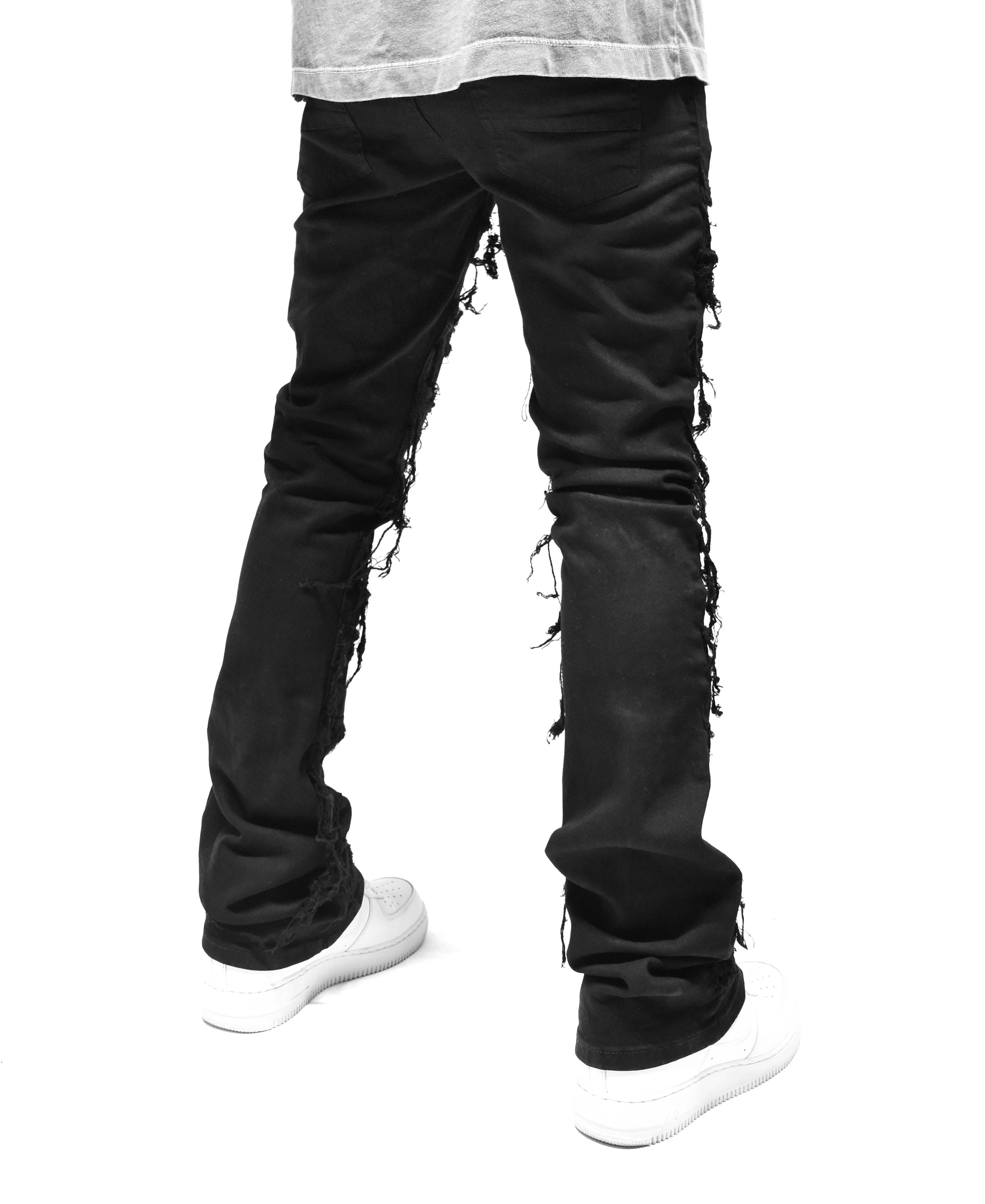 S3016 Distressed Stack Denim