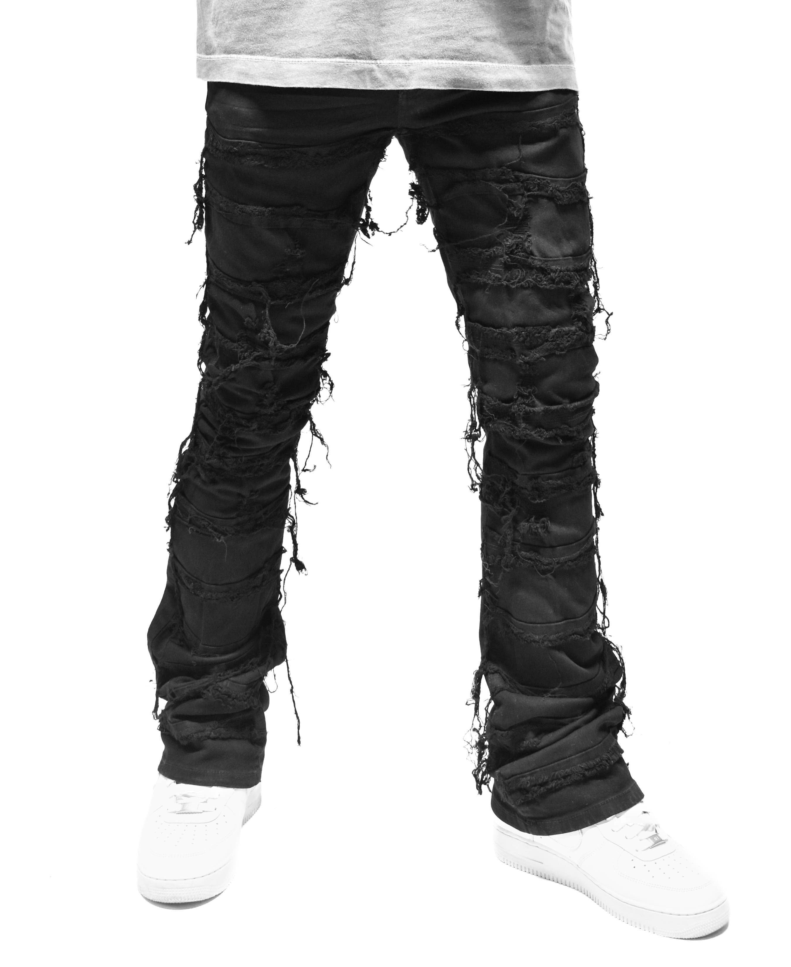 S3016 Distressed Stack Denim