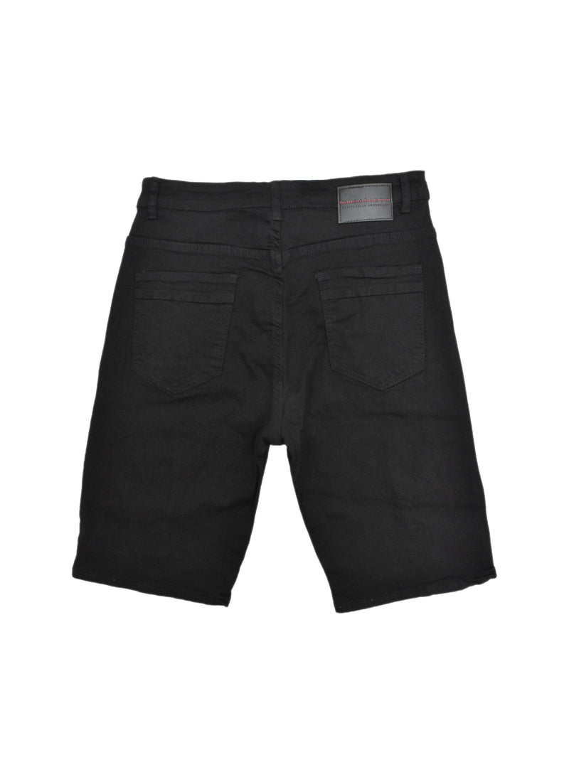 MS21513 Ripped Rhinestone Denim Shorts