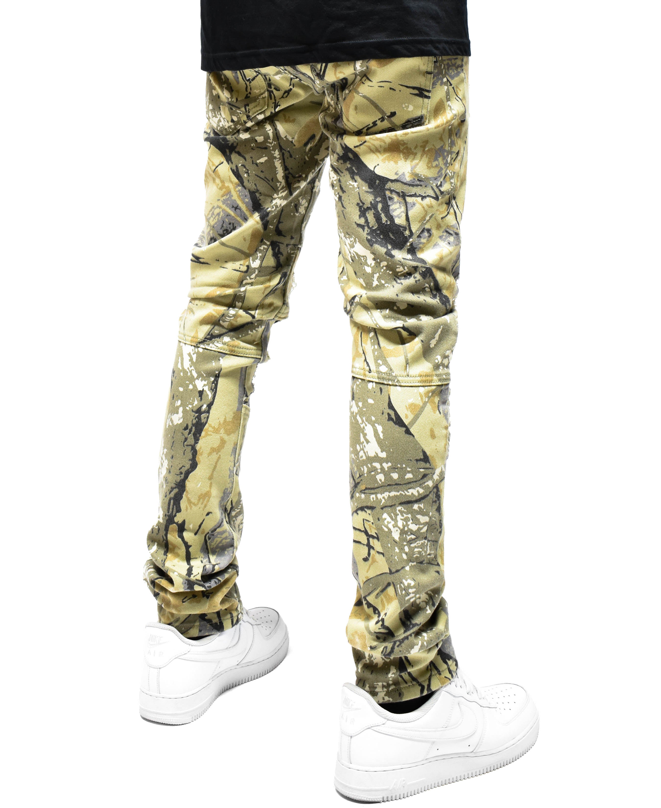 S4425 Ripped Camo Denim
