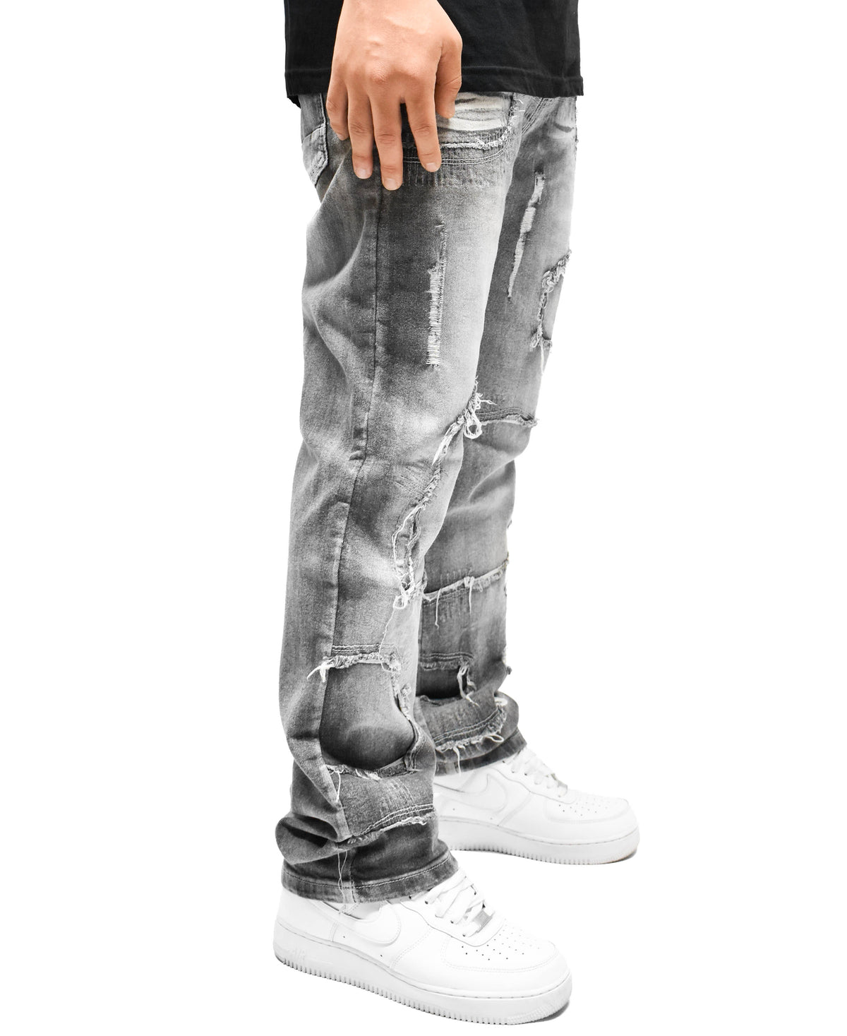 S5004 Frayed Denim