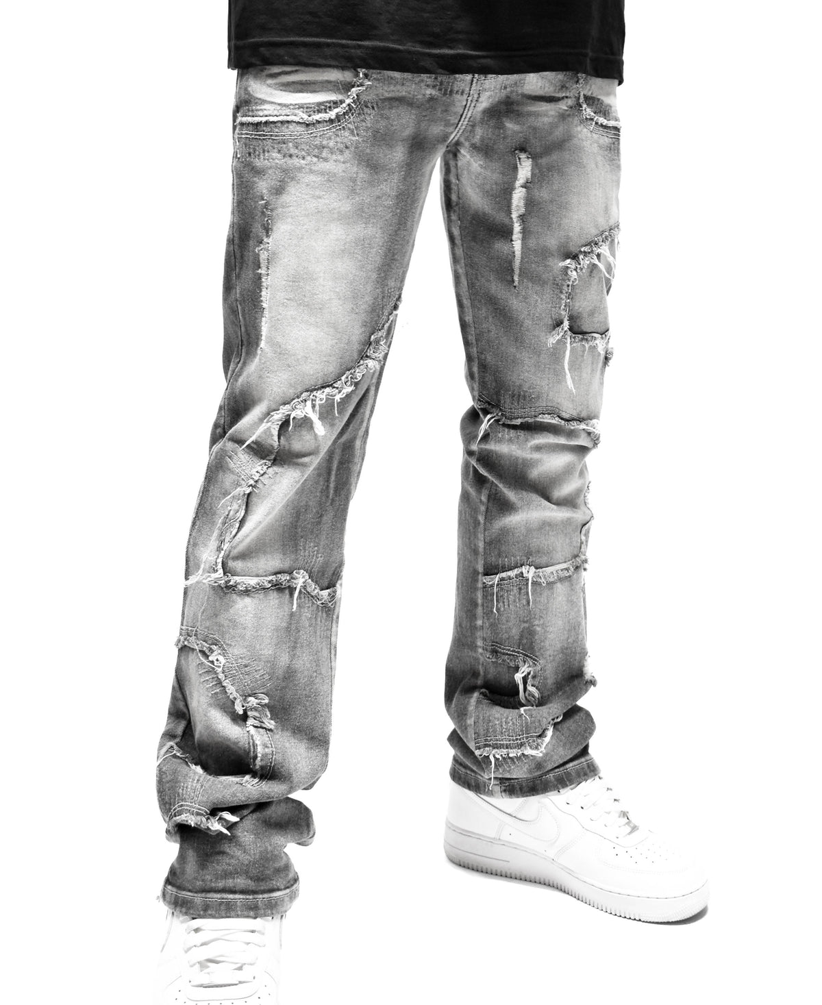 S5004 Frayed Denim