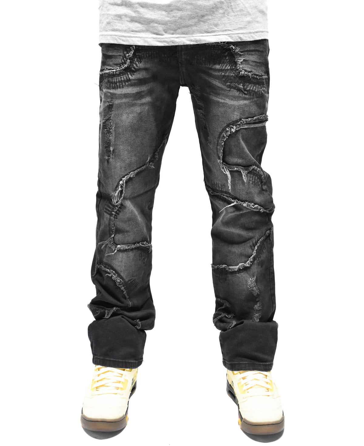 S5004 Frayed Denim