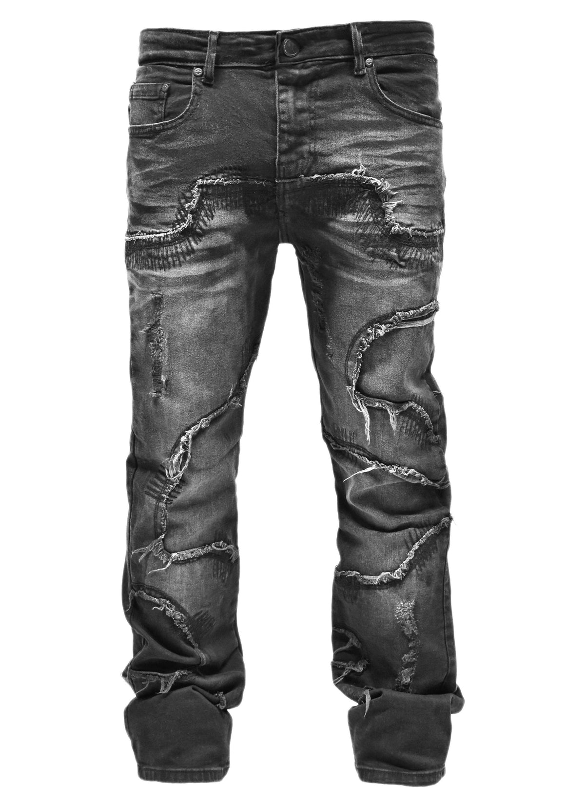 S5004 Frayed Denim