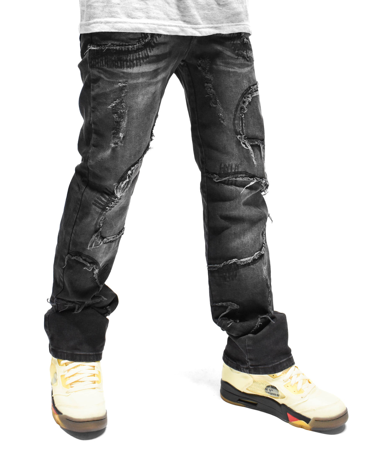 S5004 Frayed Denim
