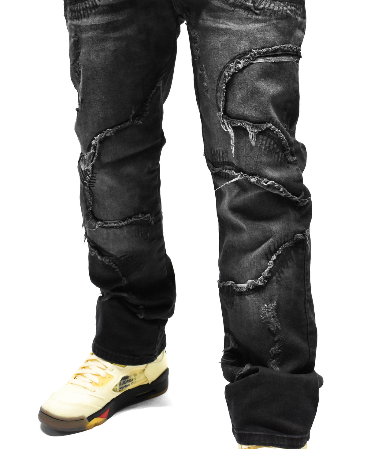 S5004 Frayed Denim