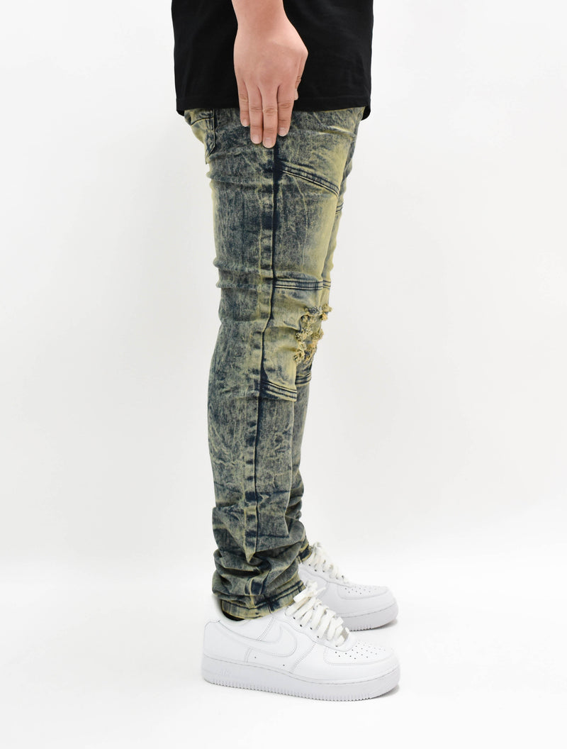 LV55135 Washed Ripped Denim