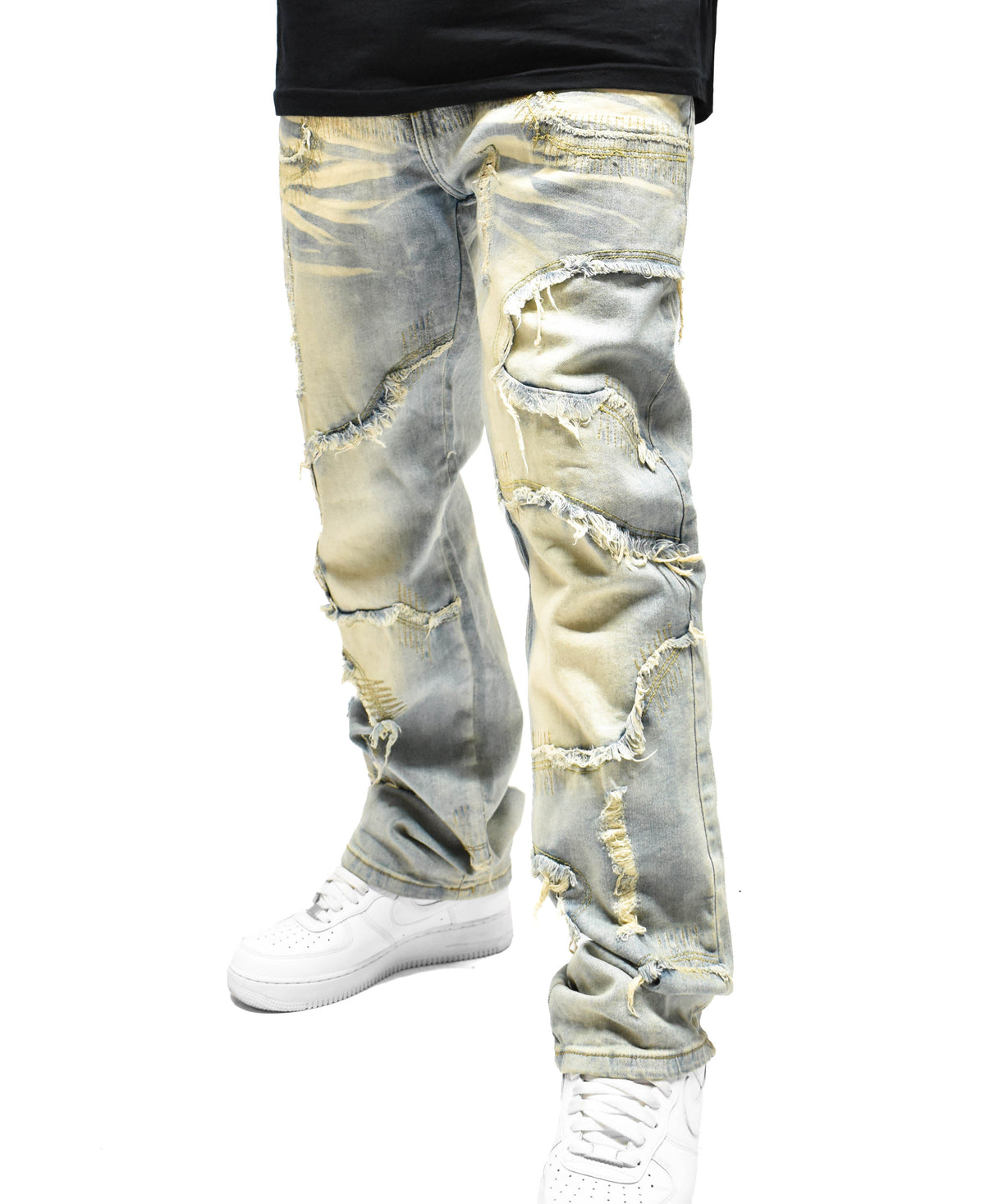 S5004 Frayed Denim