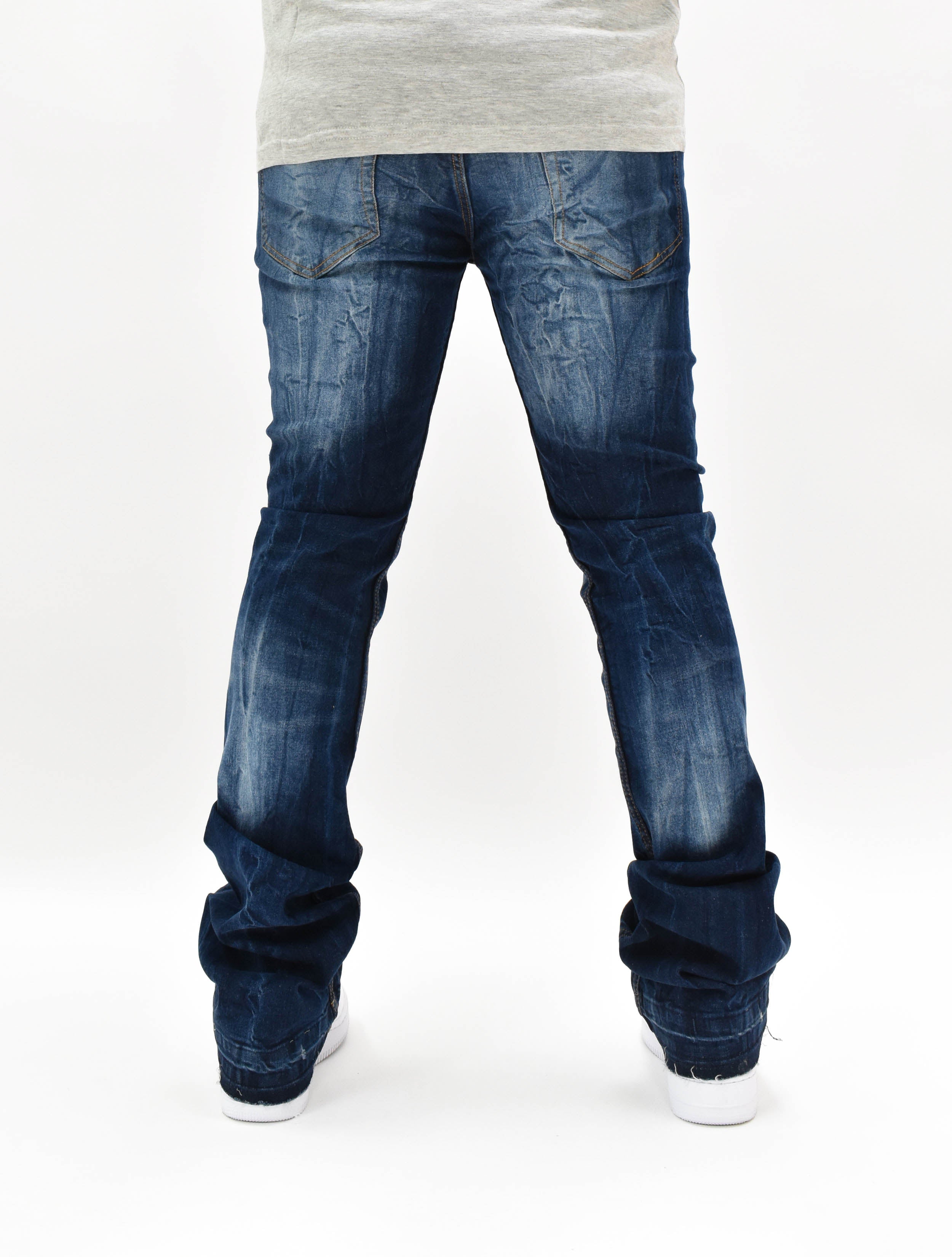 FW33893 Distressed Stacked Denim